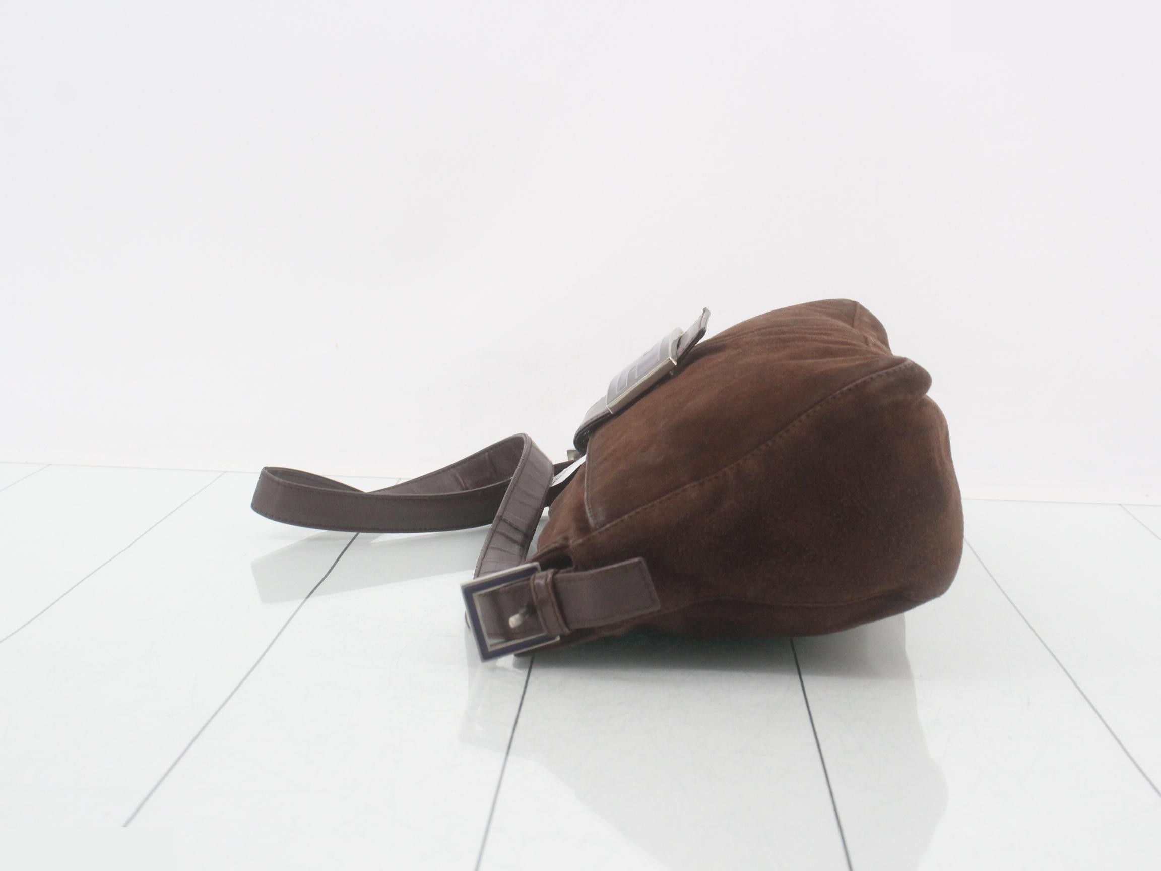 Mamma Baguette Suede Shoulder Bag — view 4
