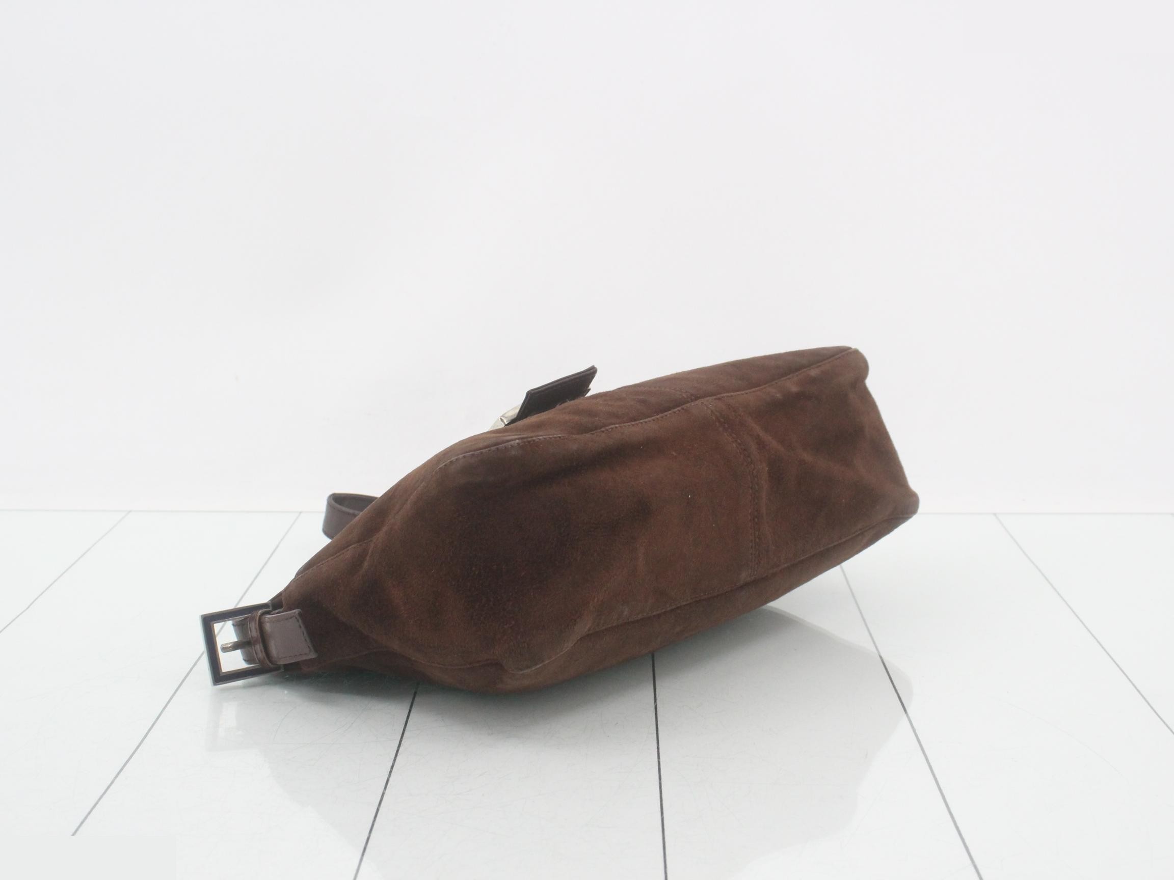 Mamma Baguette Suede Shoulder Bag — view 5