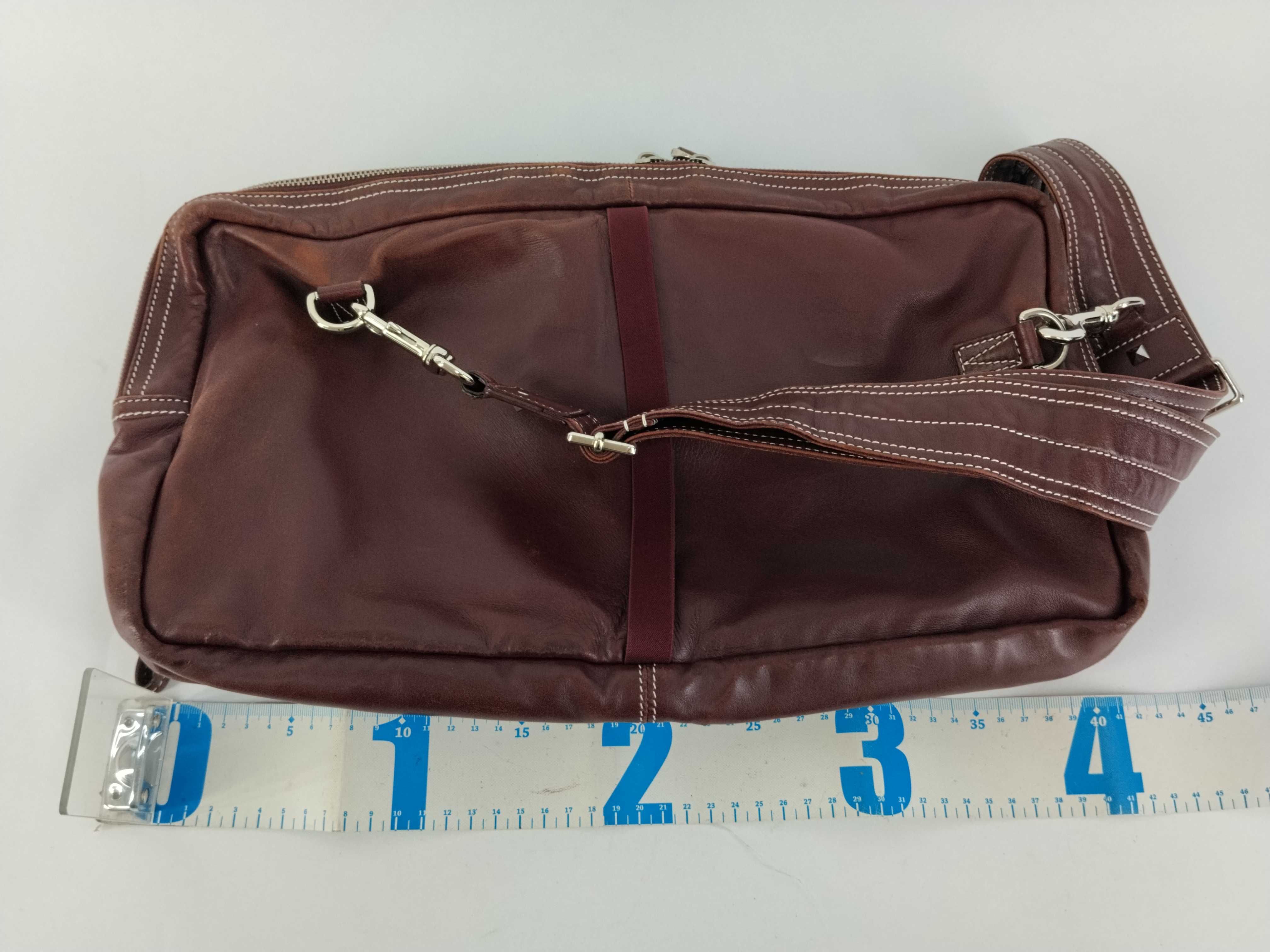 Rockstud Brown Yellow Leather Shoulder Bag (ST, booklet, and dust bag included) — view 2