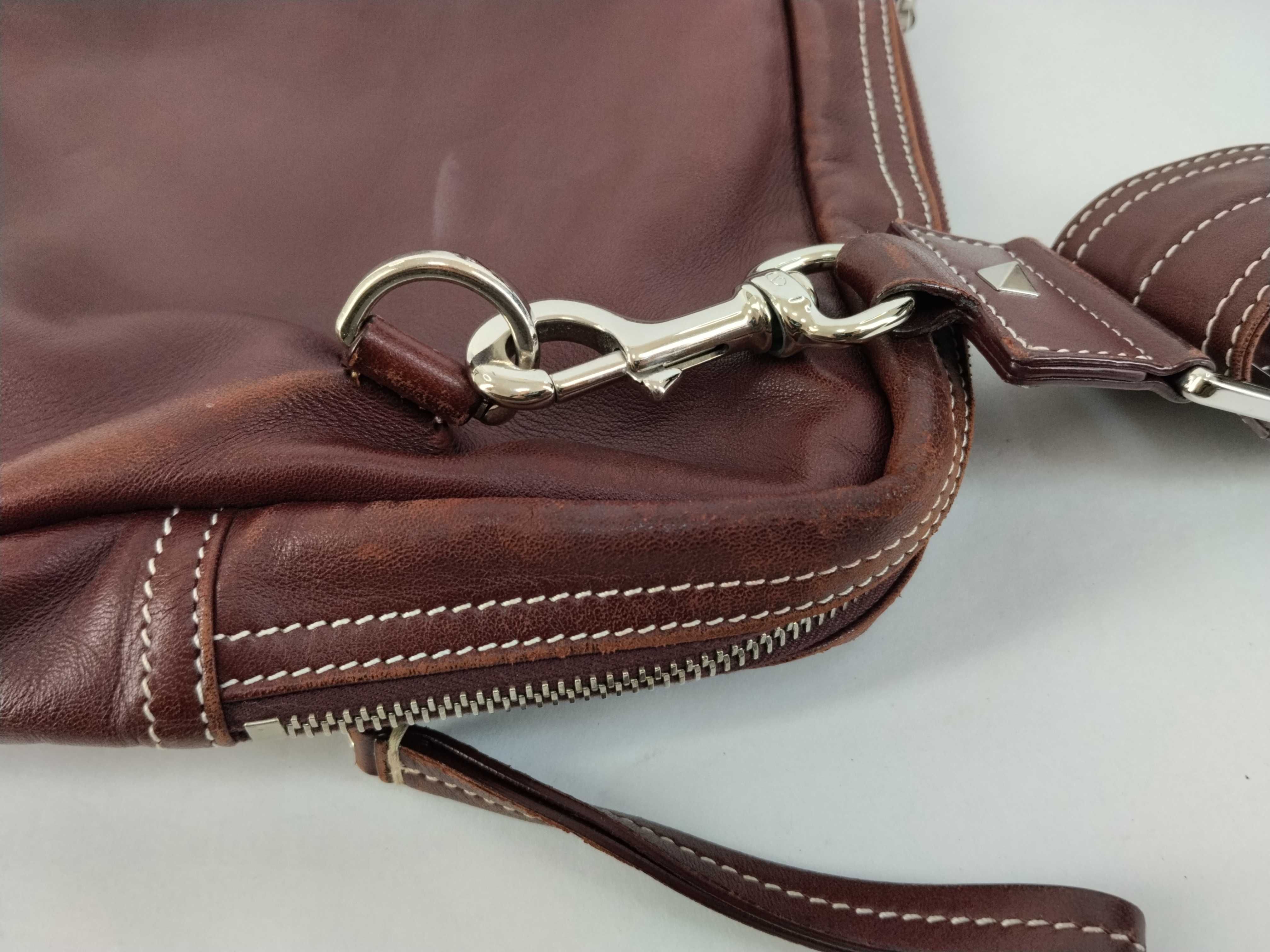 Rockstud Brown Yellow Leather Shoulder Bag (ST, booklet, and dust bag included) — view 5
