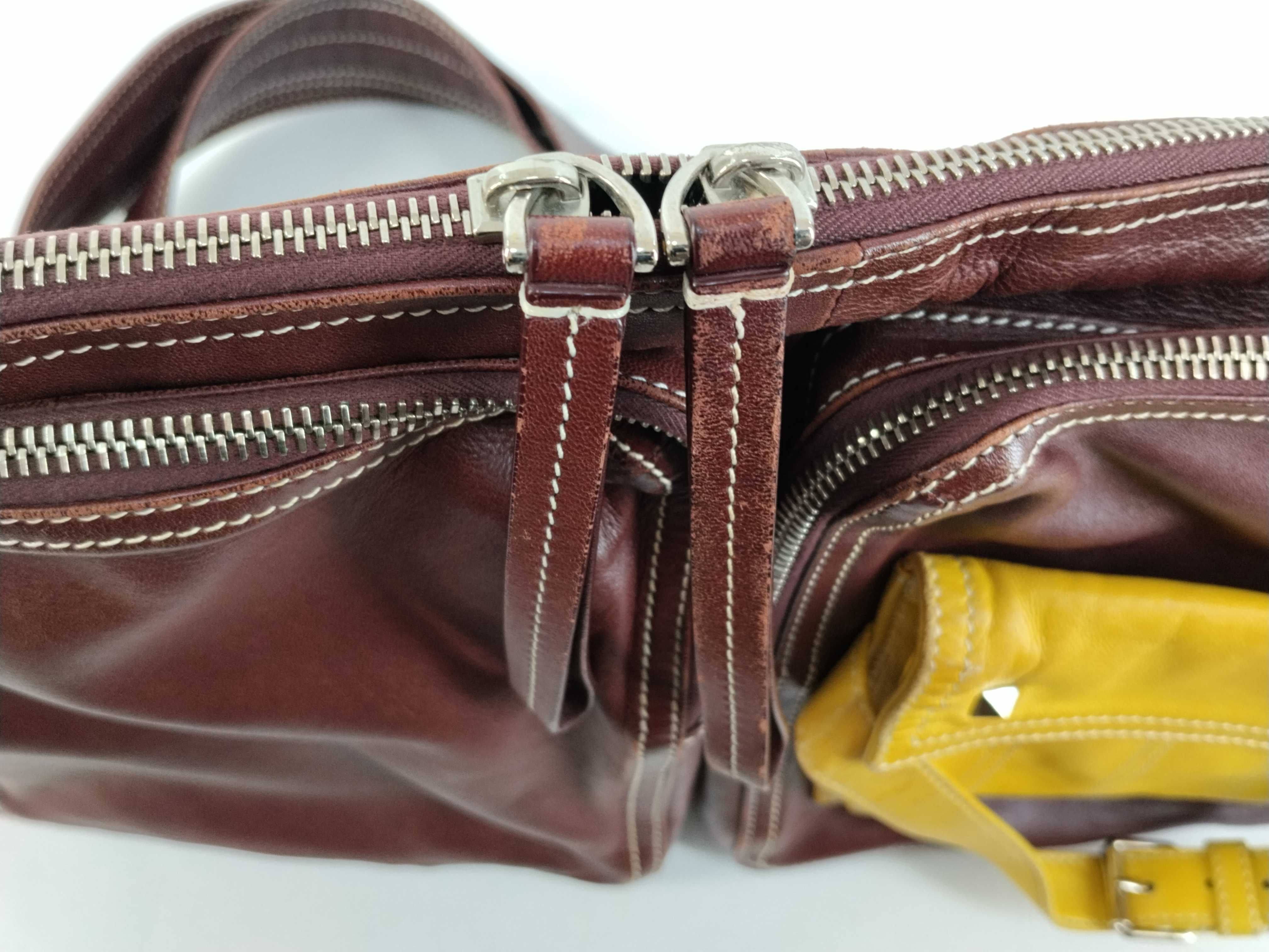 Rockstud Brown Yellow Leather Shoulder Bag (ST, booklet, and dust bag included) — view 8
