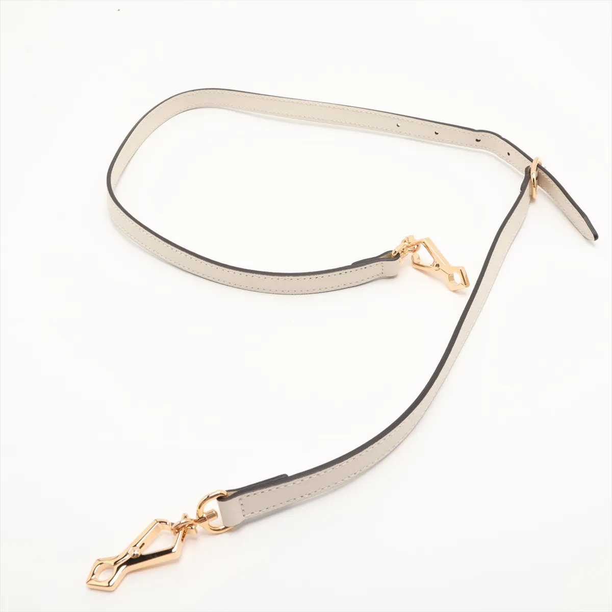 719884 Leather 2-Way Handbag White Outlet — view 7
