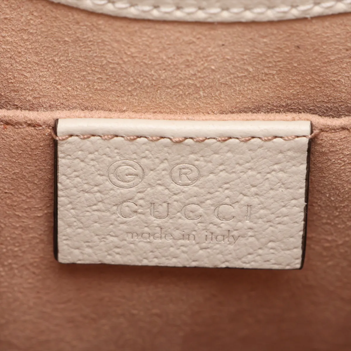 719884 Leather 2-Way Handbag White Outlet — view 9