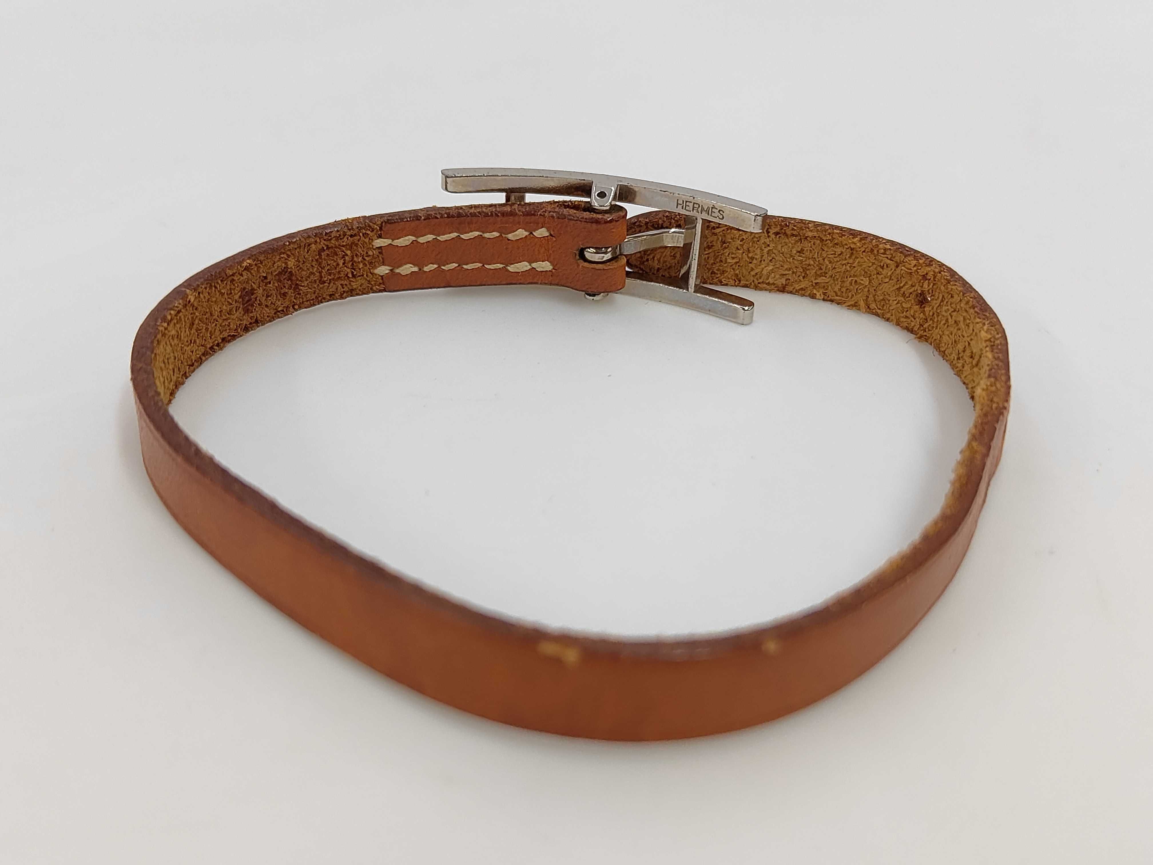 Api Leather Bracelet, Brown, Wrist Circumference Approx. 17.5cm, Bracelet/Bangle — view 2