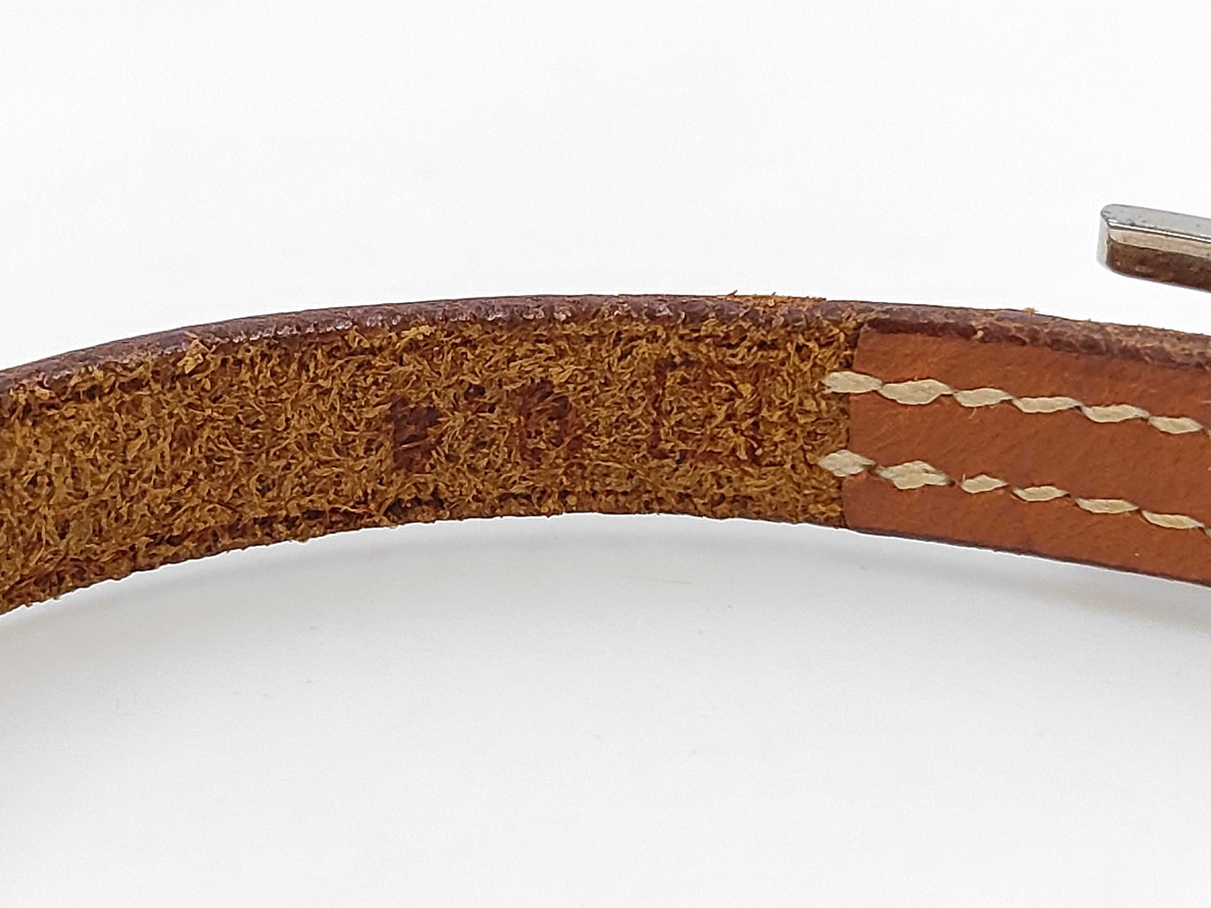 Api Leather Bracelet, Brown, Wrist Circumference Approx. 17.5cm, Bracelet/Bangle — view 3