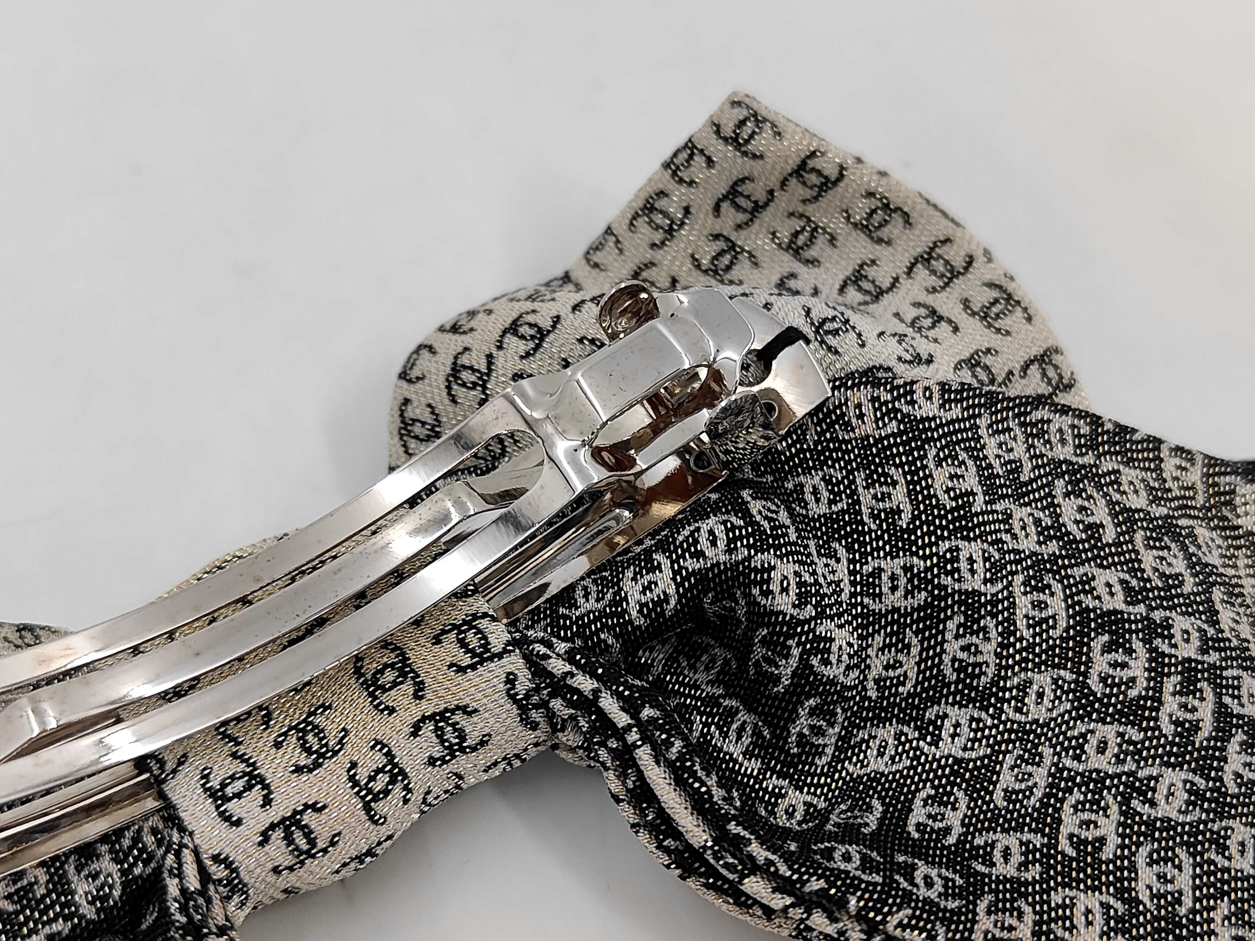Valletta - Silk Ivory x Black Coco Mark Pattern/Ribbon 25A Accessories Hair Accessories — view 3