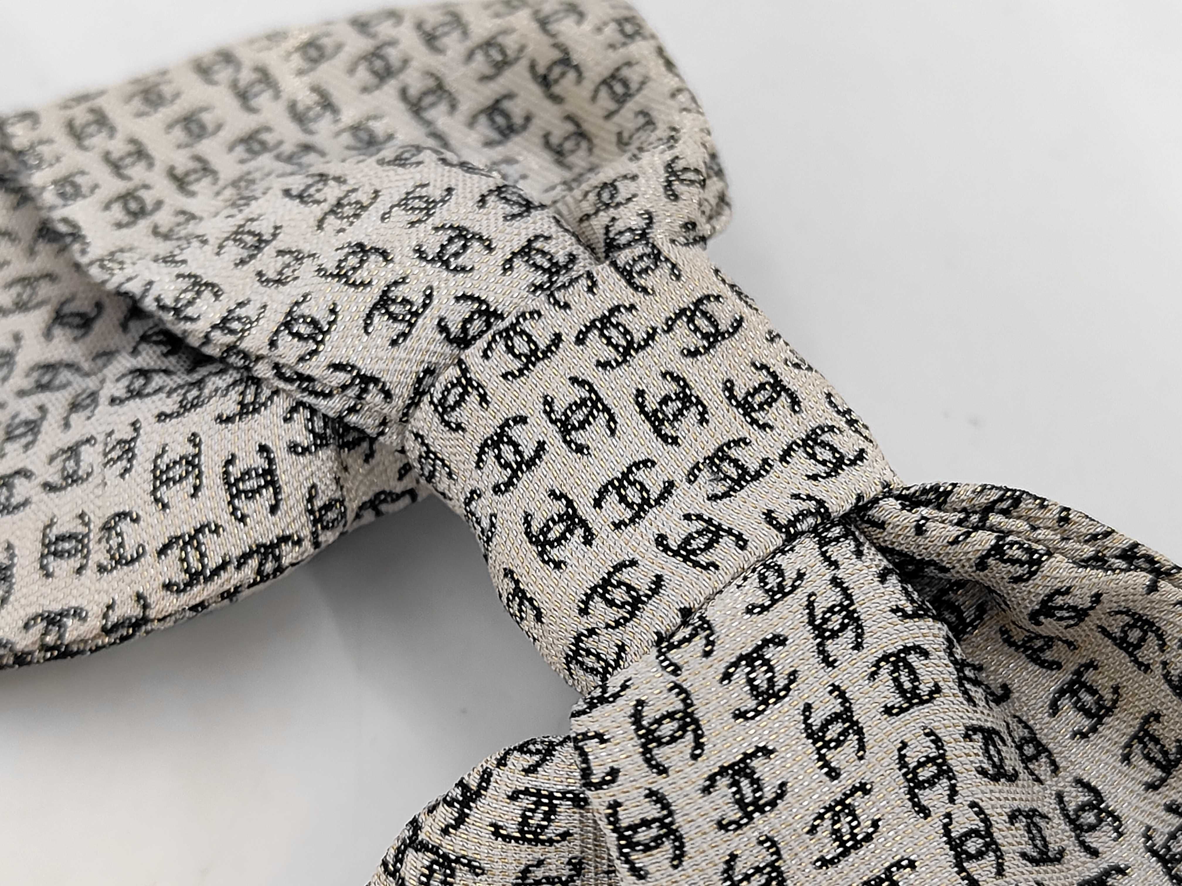 Valletta - Silk Ivory x Black Coco Mark Pattern/Ribbon 25A Accessories Hair Accessories — view 5