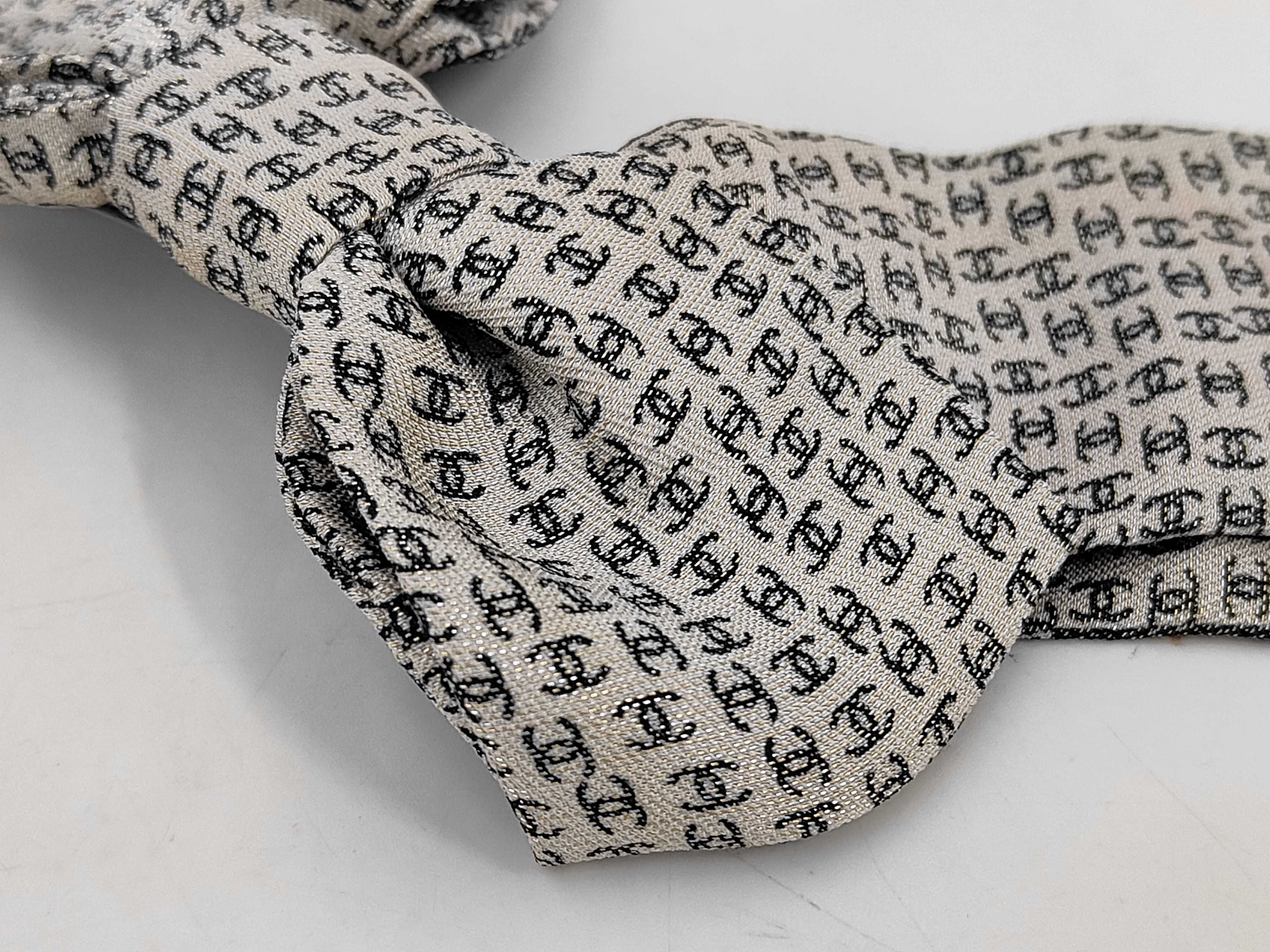 Valletta - Silk Ivory x Black Coco Mark Pattern/Ribbon 25A Accessories Hair Accessories — view 6