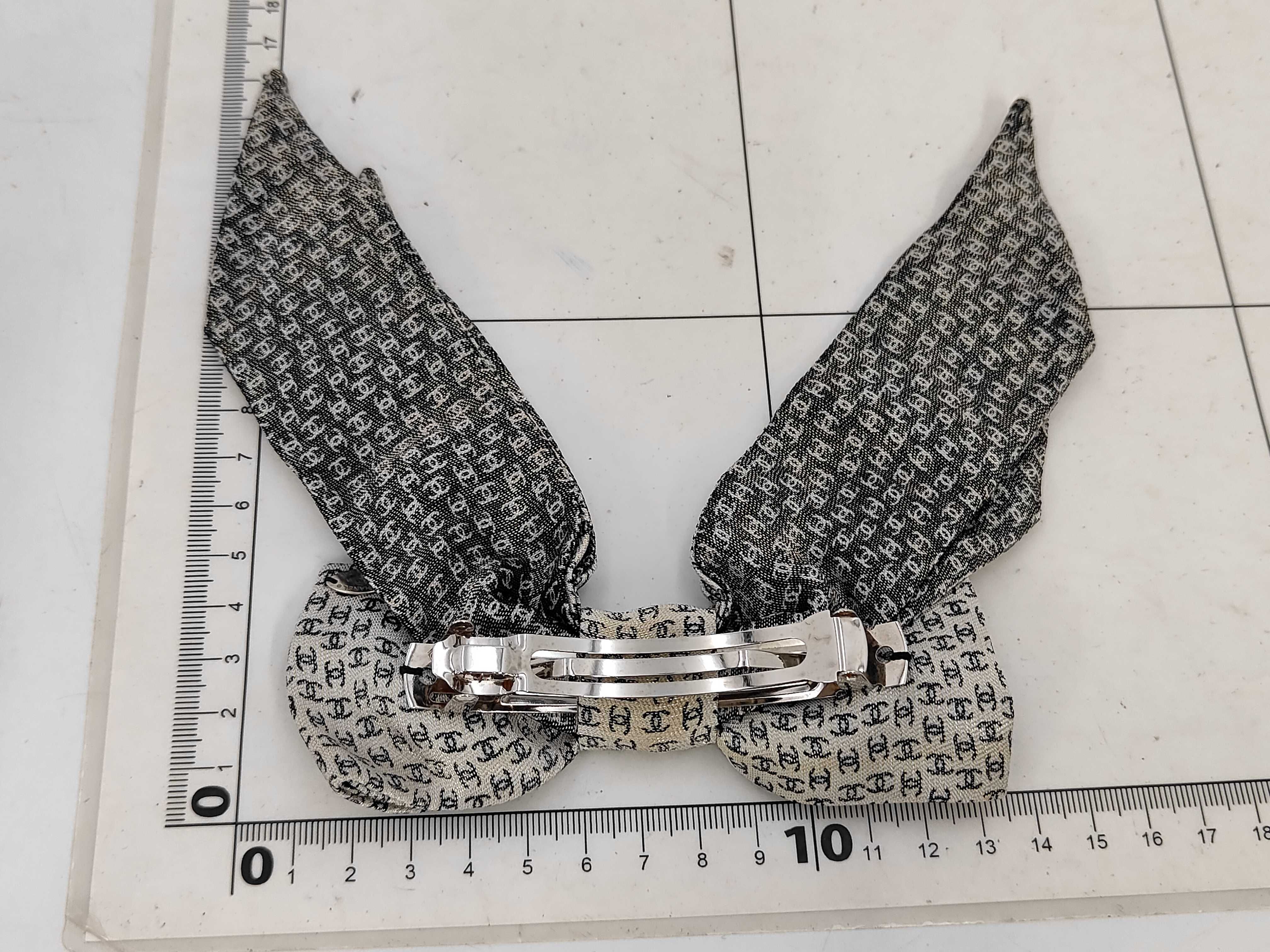 Valletta - Silk Ivory x Black Coco Mark Pattern/Ribbon 25A Accessories Hair Accessories — view 7