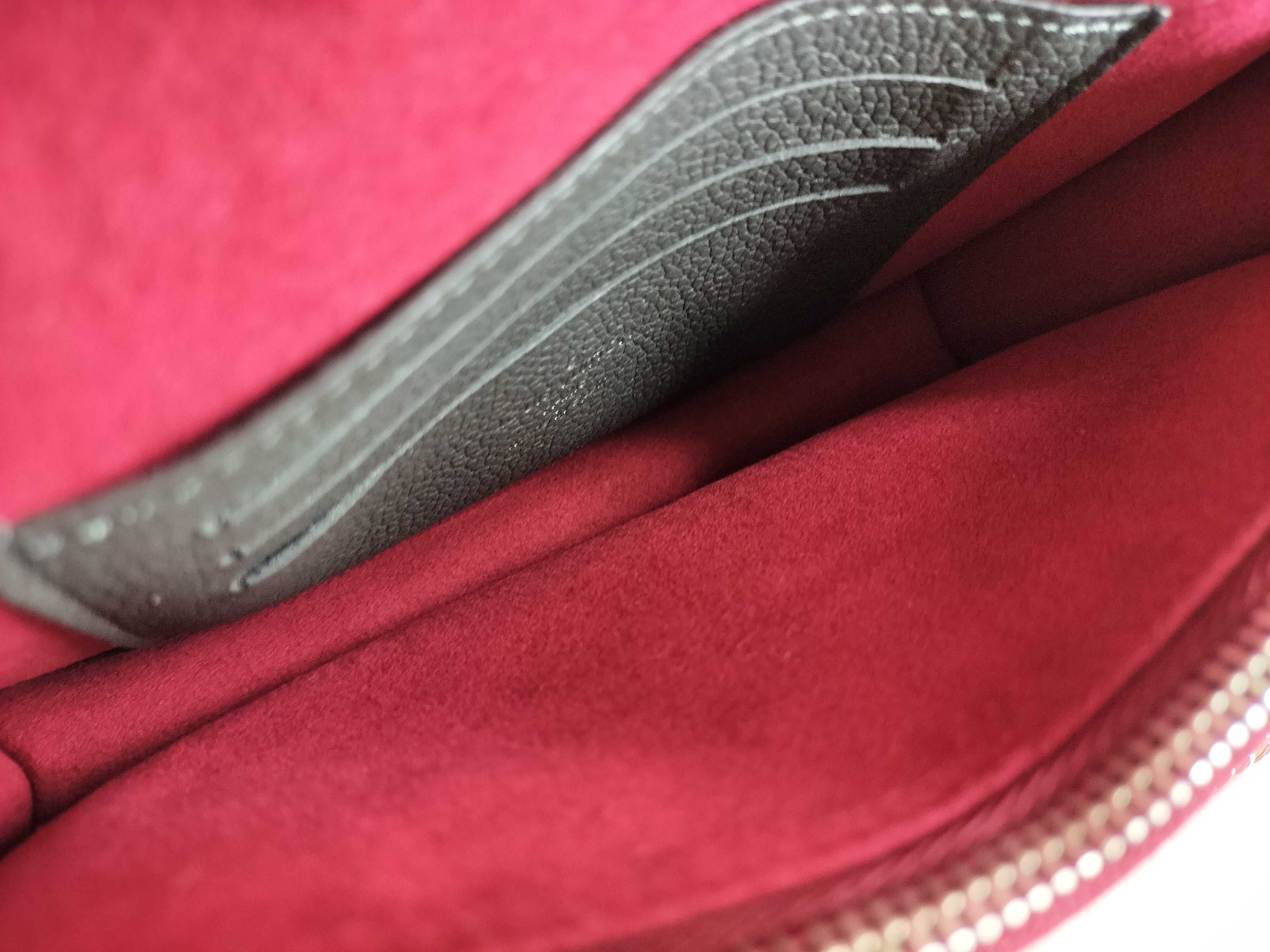 PH - BiColor Red and Cream MyLockMe Chain Pouchette Leather Shoulder Bag — view 11
