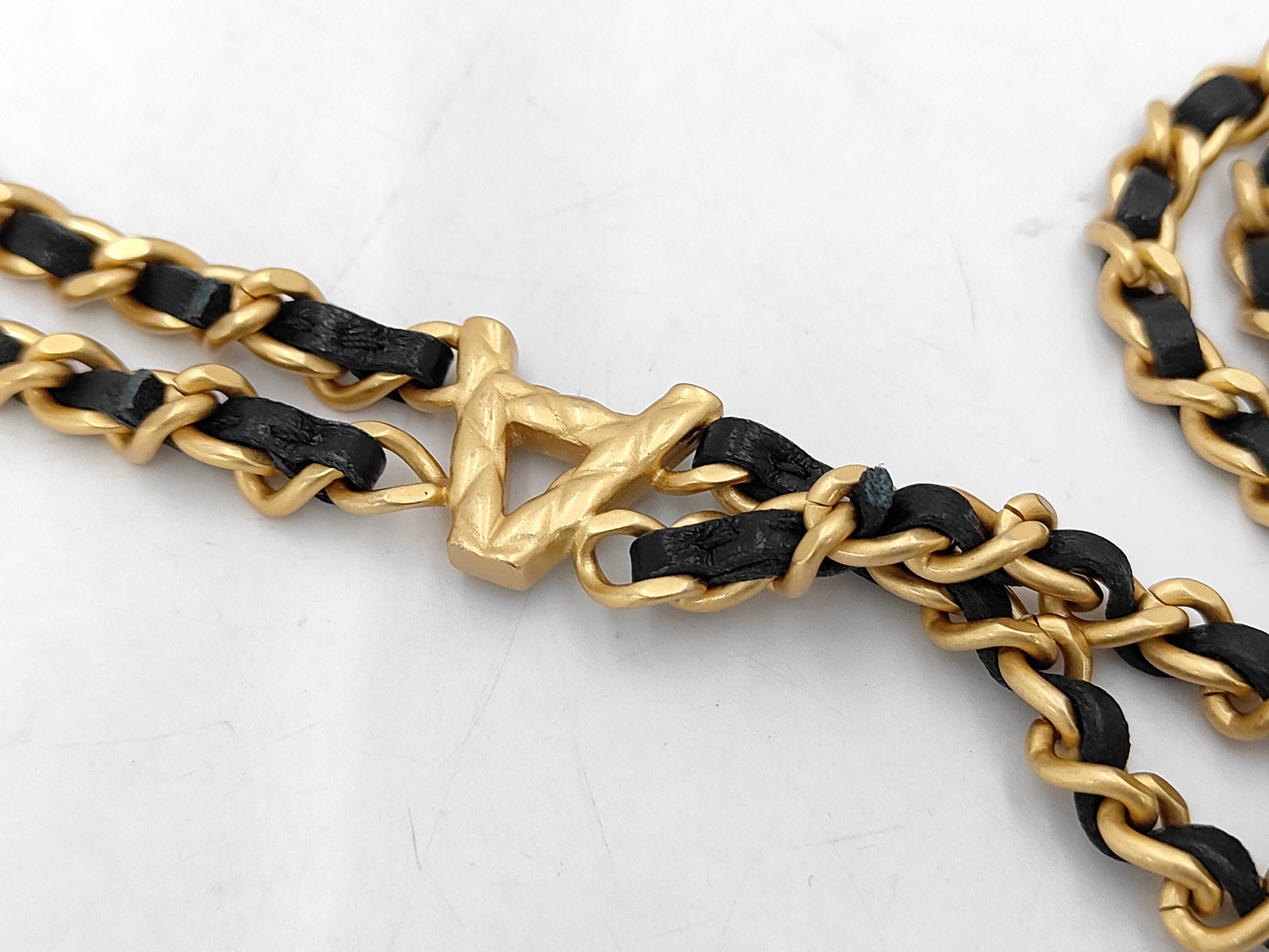 Matelassé Chain Wallet, Black Lambskin, Chain Coco Mark, Gold Hardware, Shoulder Bag — view 4