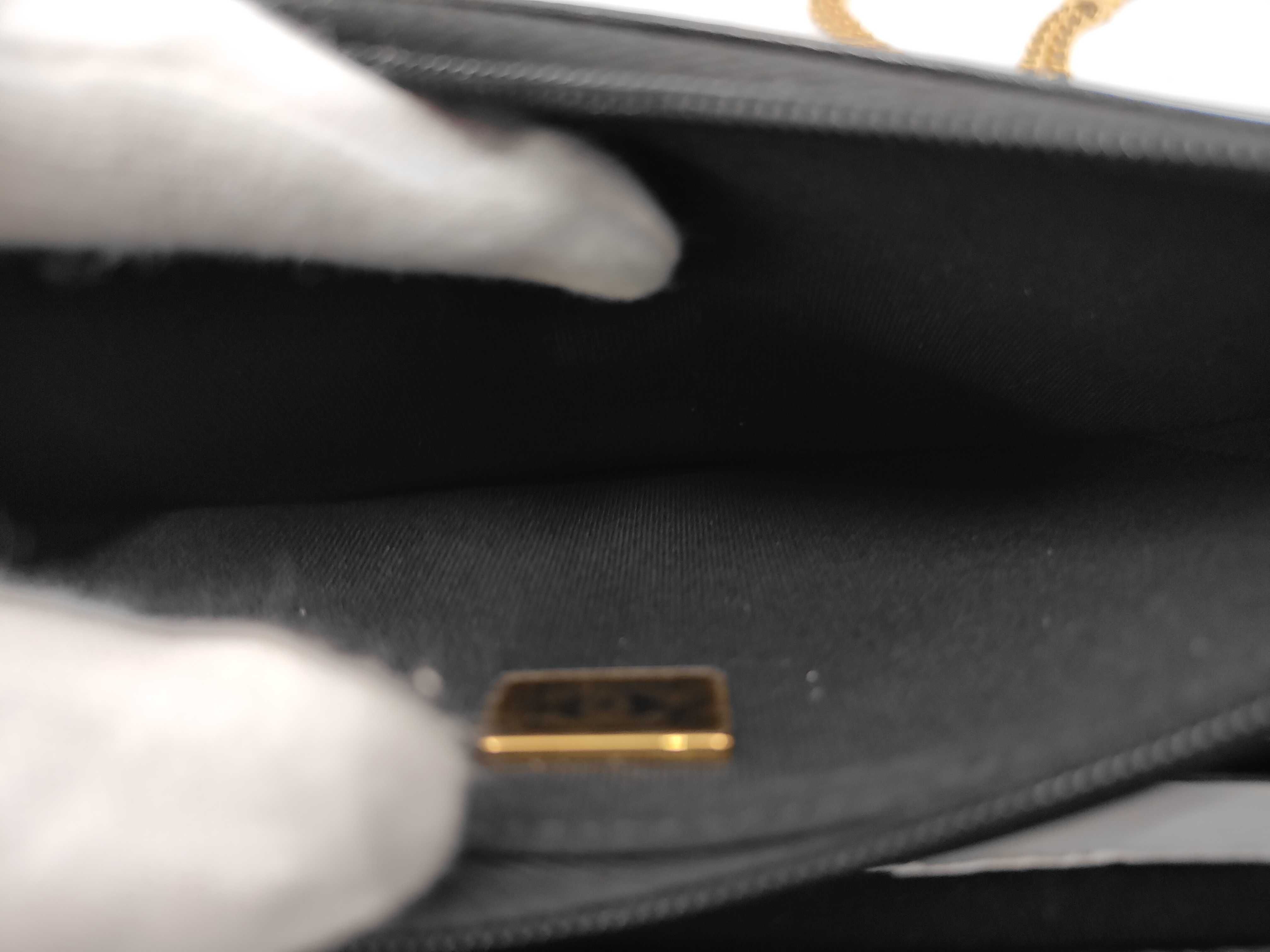 Matelassé Chain Wallet, Black Lambskin, Chain Coco Mark, Gold Hardware, Shoulder Bag — view 10