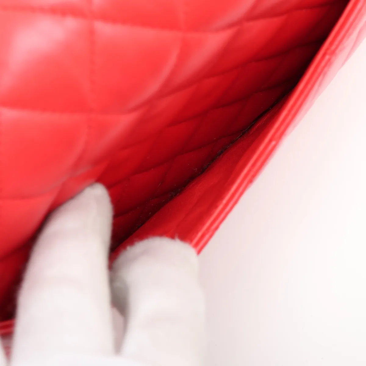 [Individually packaged] Chanel Matelassé 25 Lambskin Double Flap Double Chain Bag, Red, Silver Hardware, 22498507, Serial Number 22, A01112 — view 10