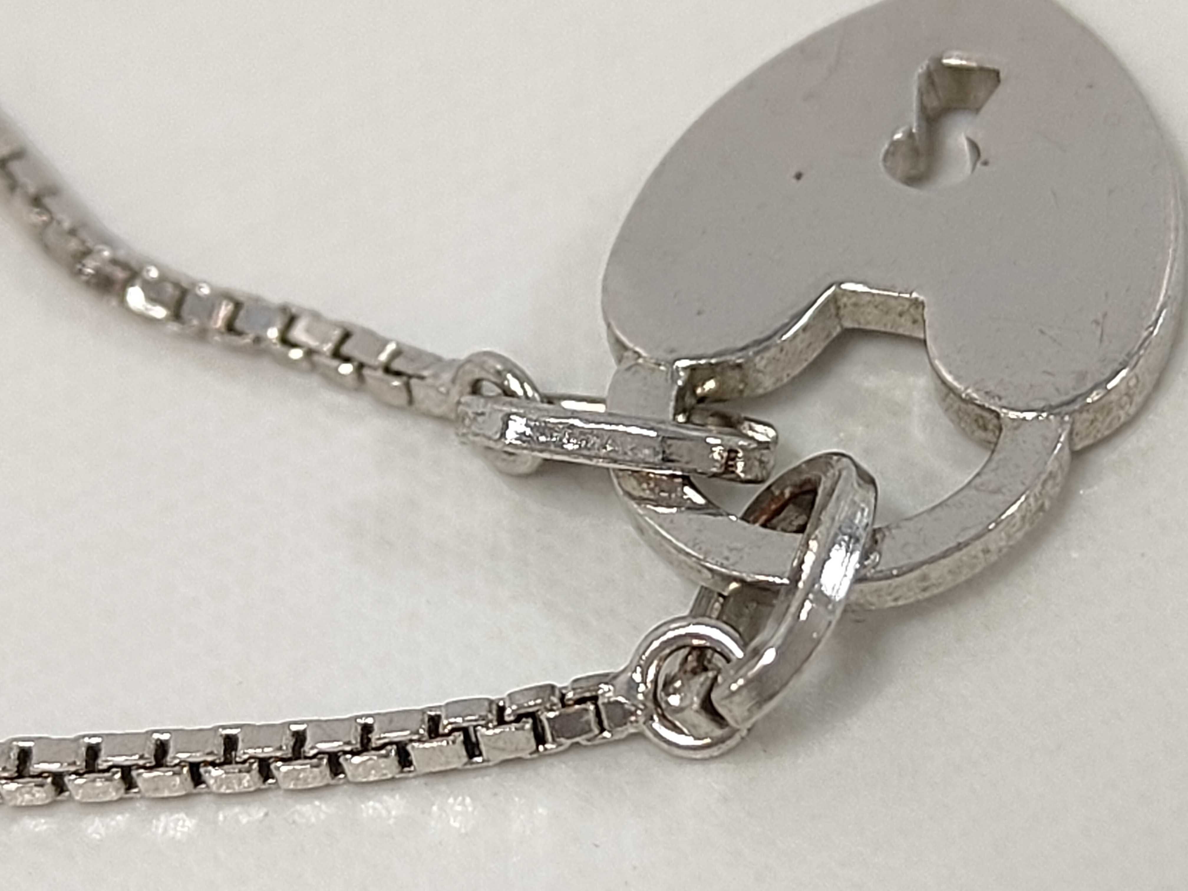 Logo Heart Lock Padlock Silver Bracelet Bracelet/Bangle — view 8