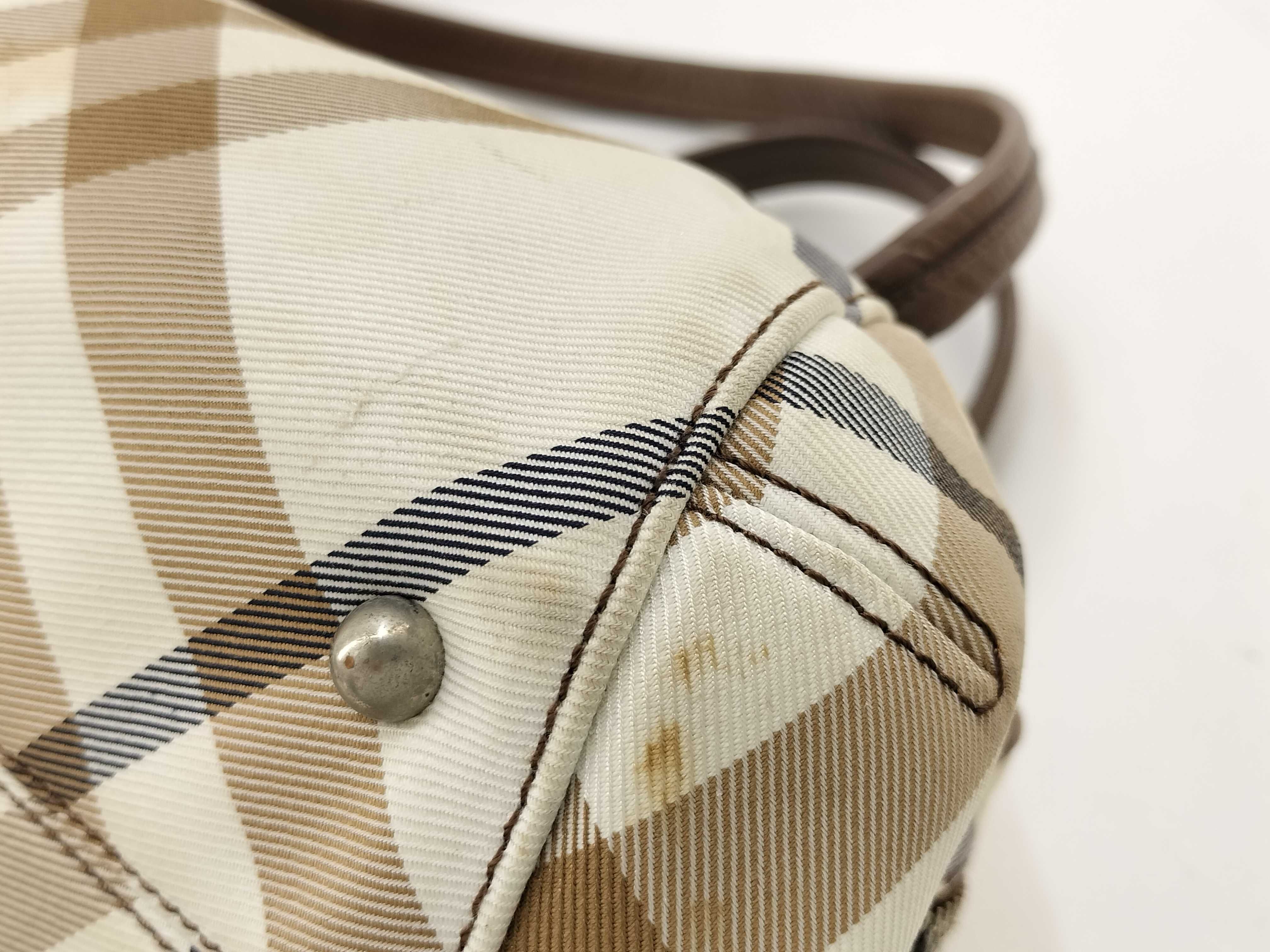 Blue Label Burberry Handbag Blue Label Plaid Plate Tote Bag Shoulder Bag — view 4