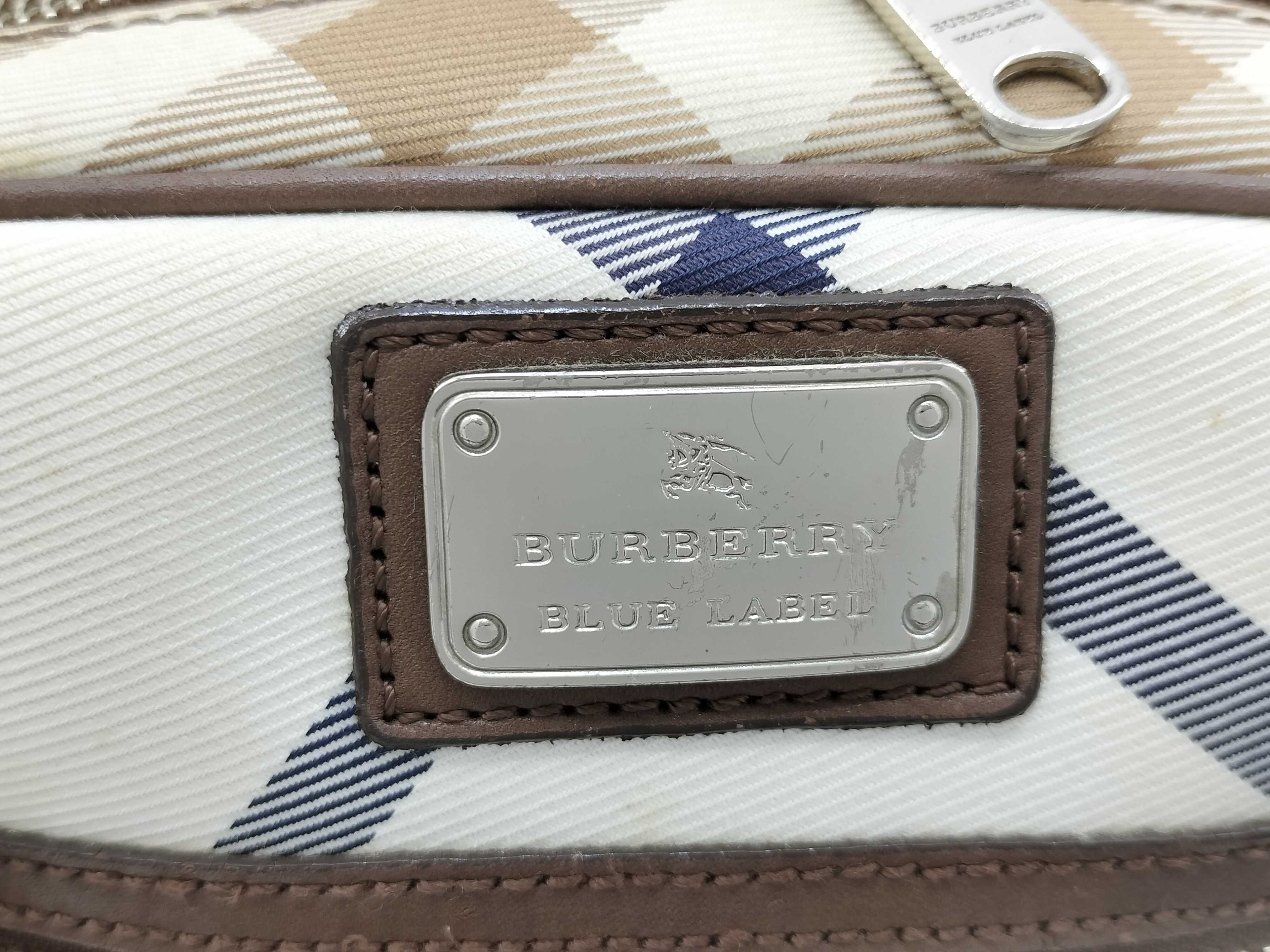 Blue Label Burberry Handbag Blue Label Plaid Plate Tote Bag Shoulder Bag — view 9
