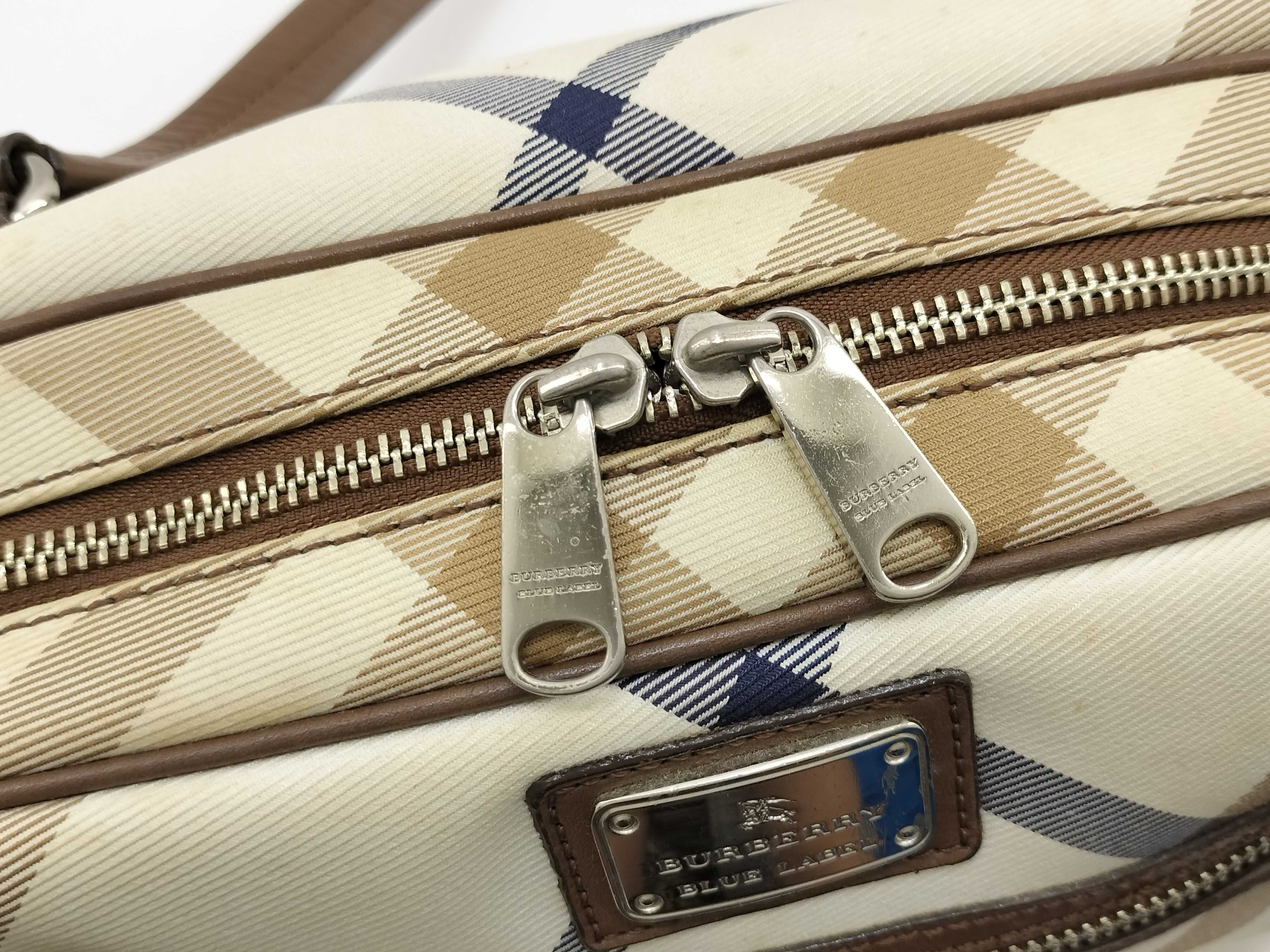 Blue Label Burberry Handbag Blue Label Plaid Plate Tote Bag Shoulder Bag — view 10