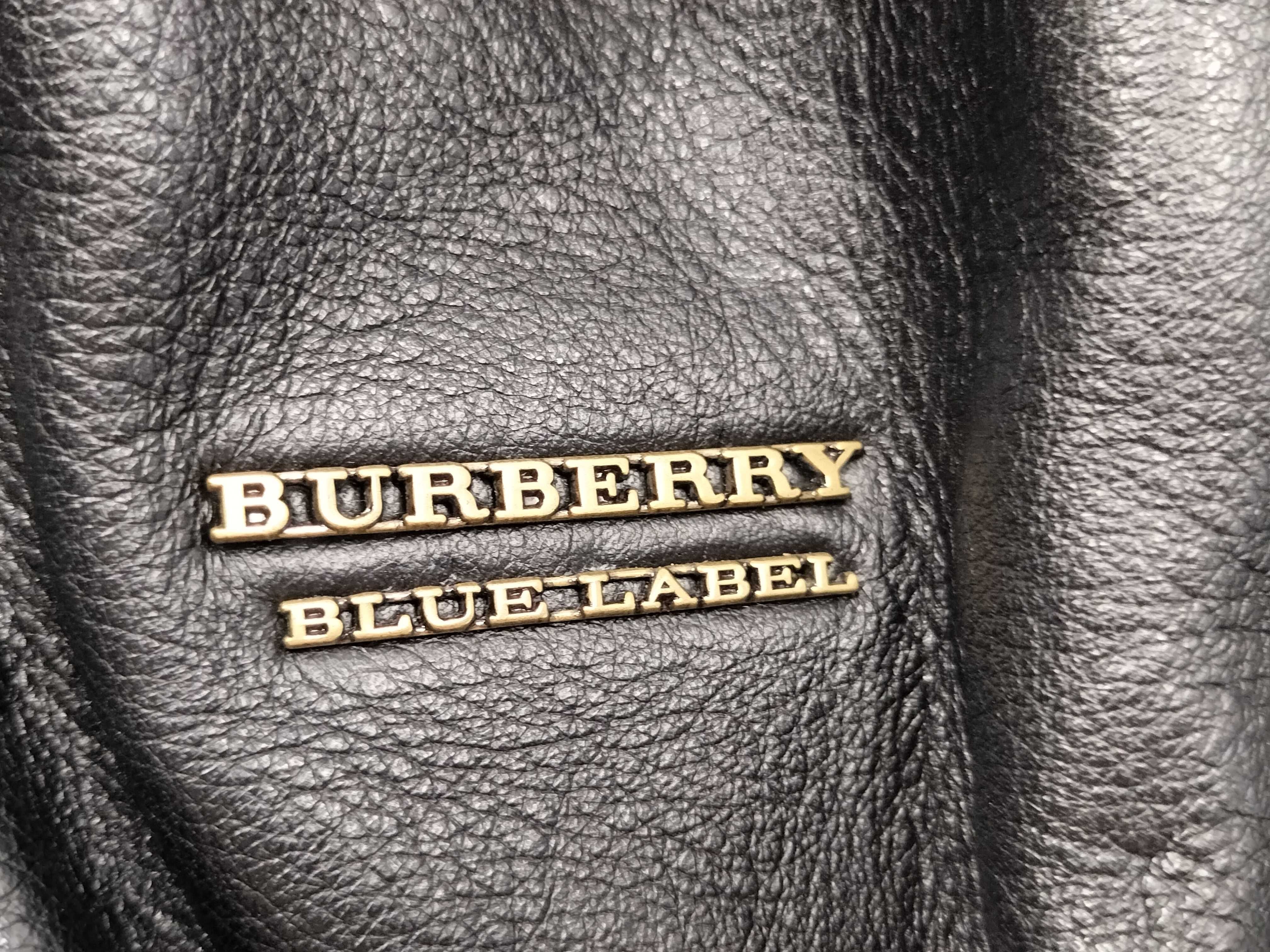 Blue Label BLUE All-Leather Mini Boston Bag, Black, with Padlock and Key. — view 15