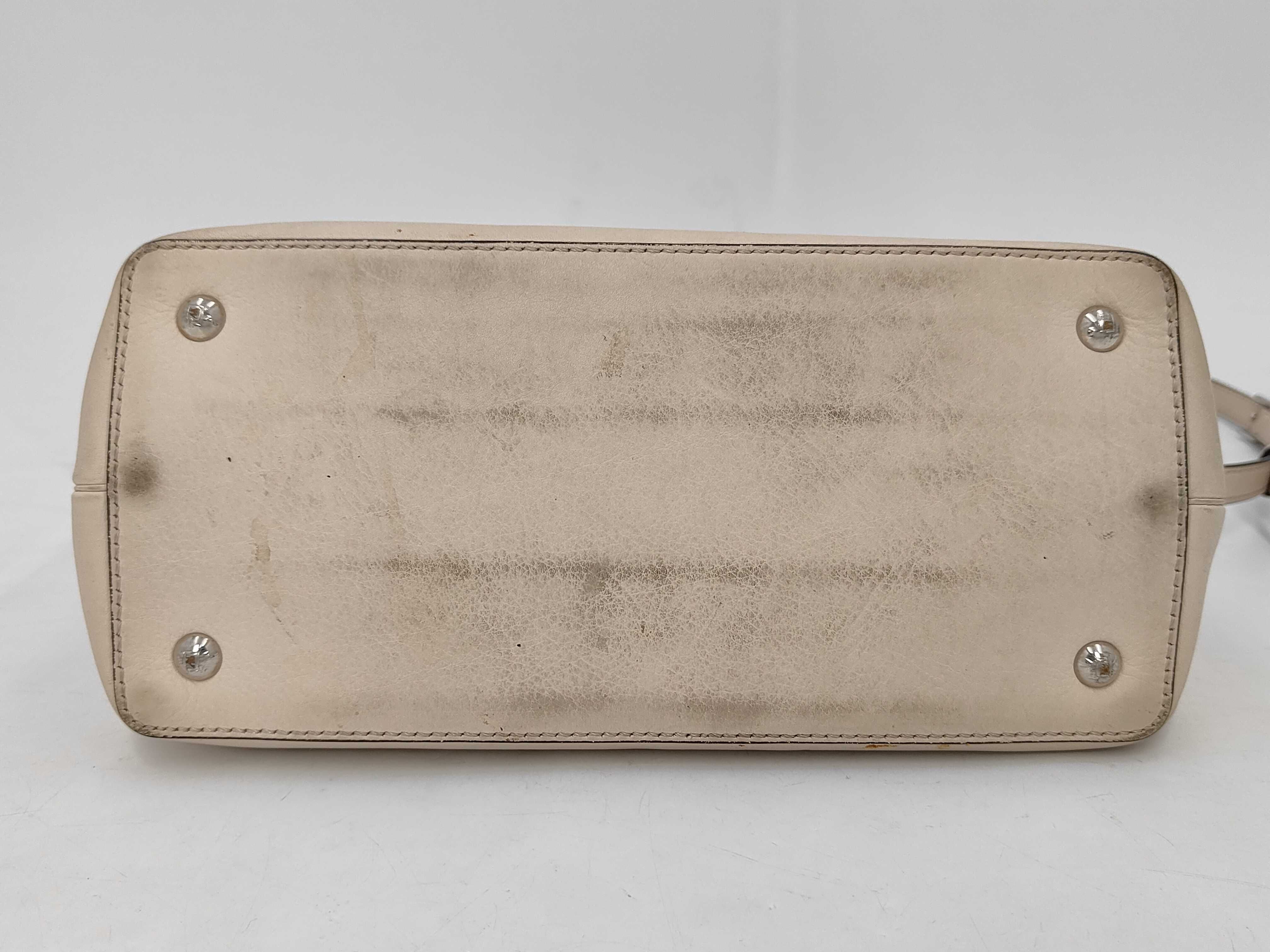 Petite 2Jours 2-Way Handbag, Leather, Beige, with Strap and Scarf. — view 6