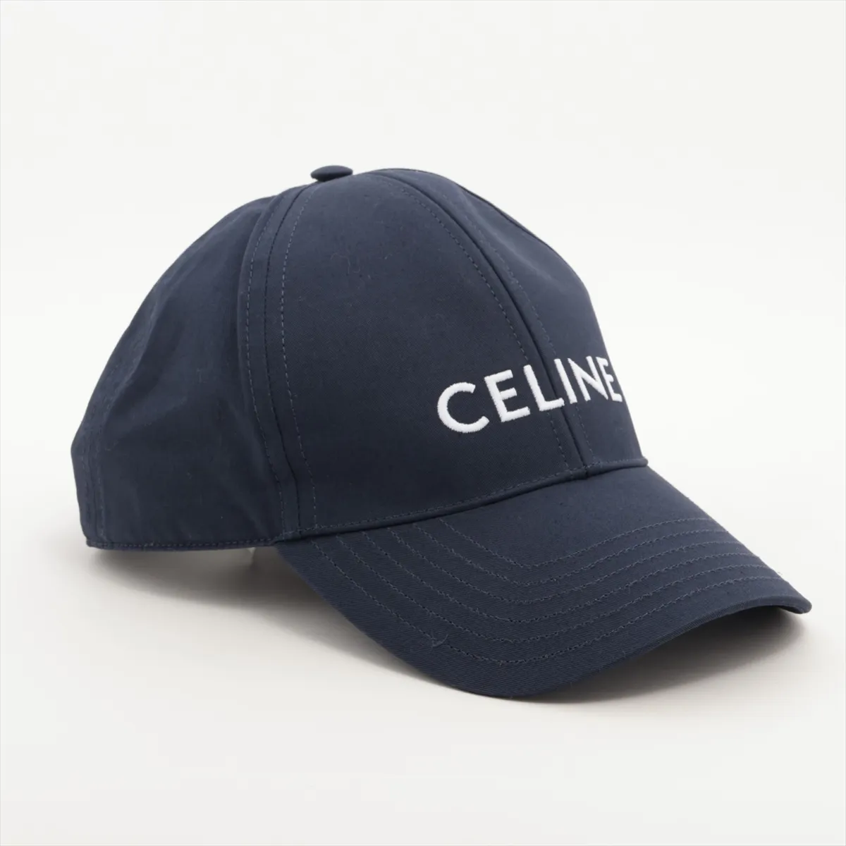 2AUA1969P Logo Cap, Size L, Cotton, Navy. Shows signs of wear, — view 2