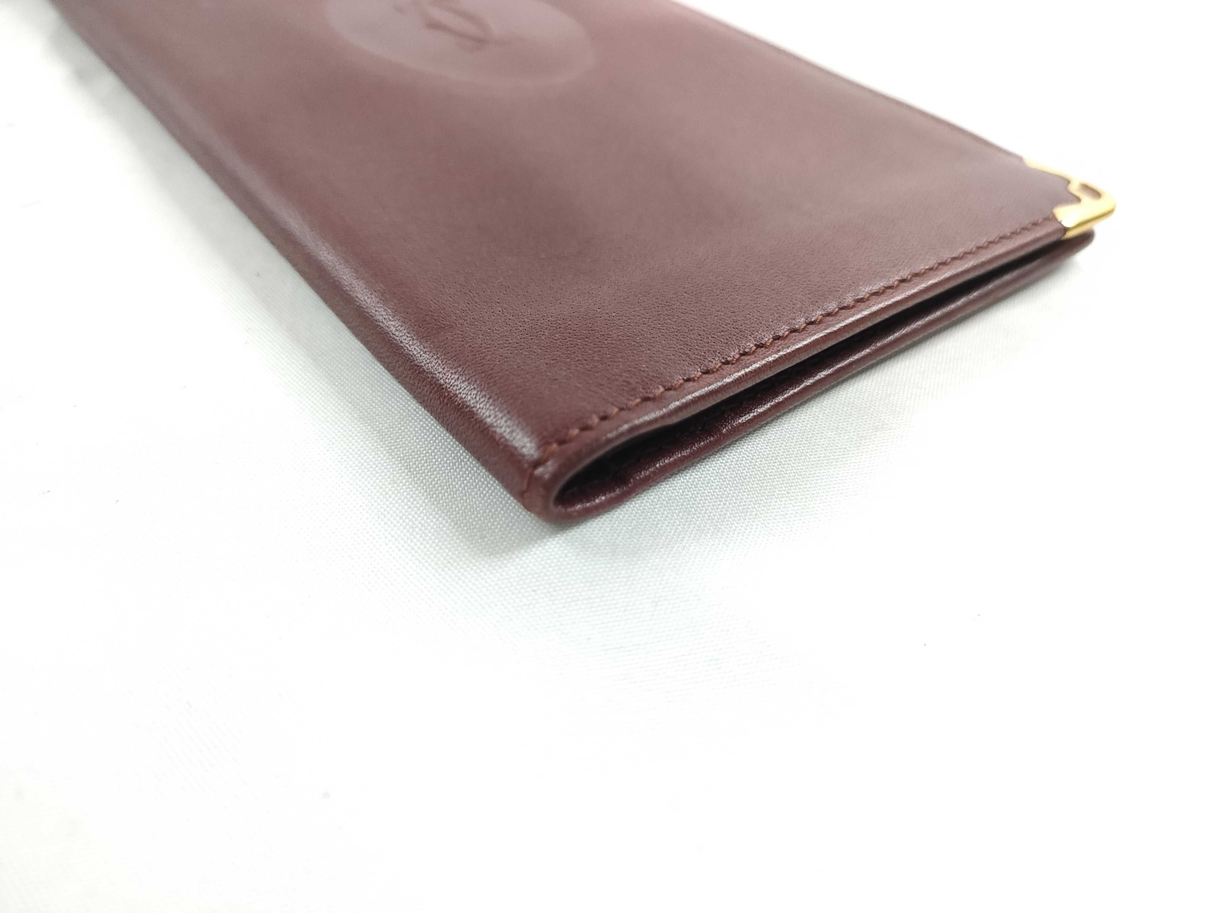 Must Line Long Wallet, Bordeaux Leather Billfold — view 3