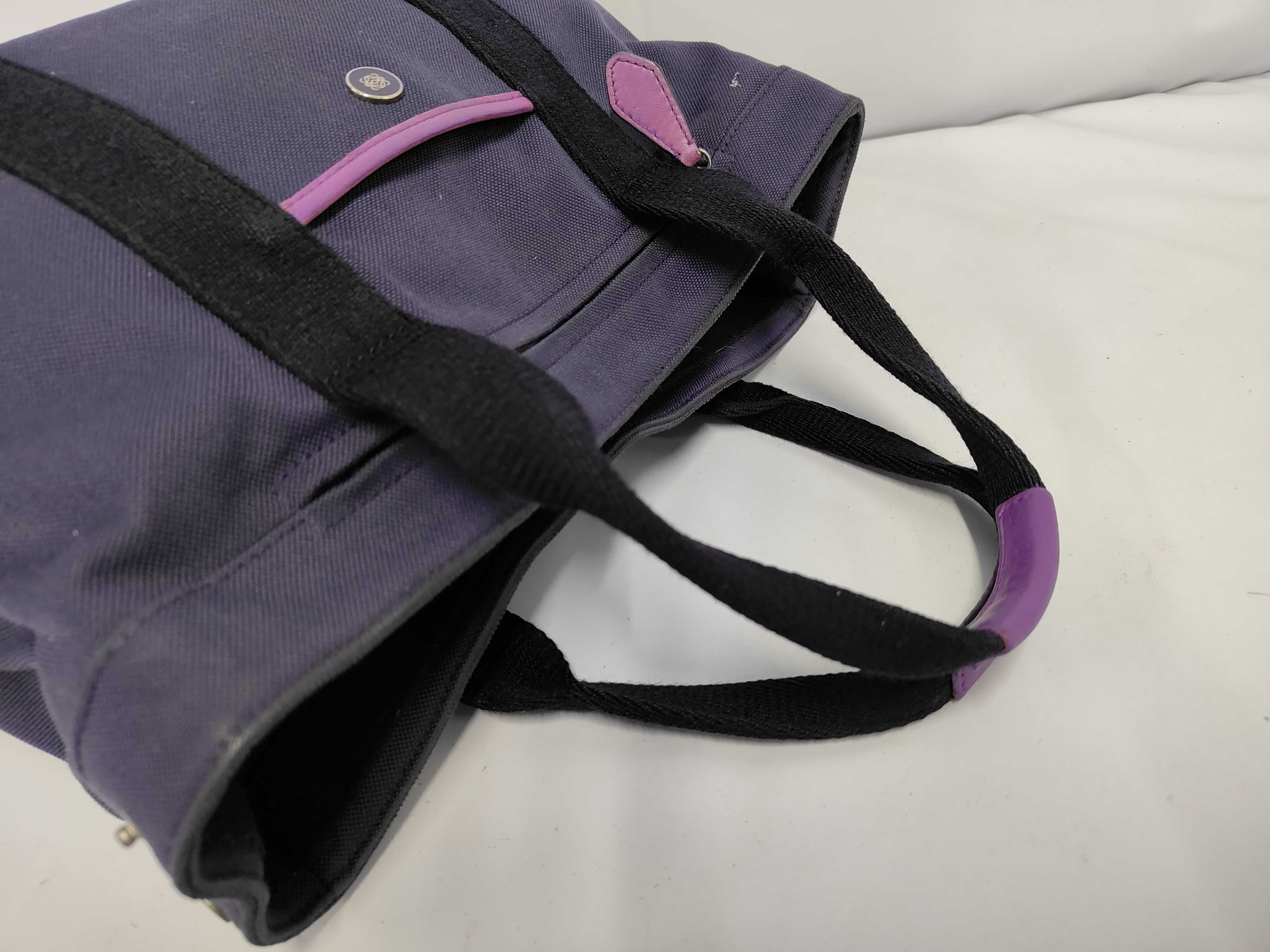Canvas Handbag, Purple — view 5
