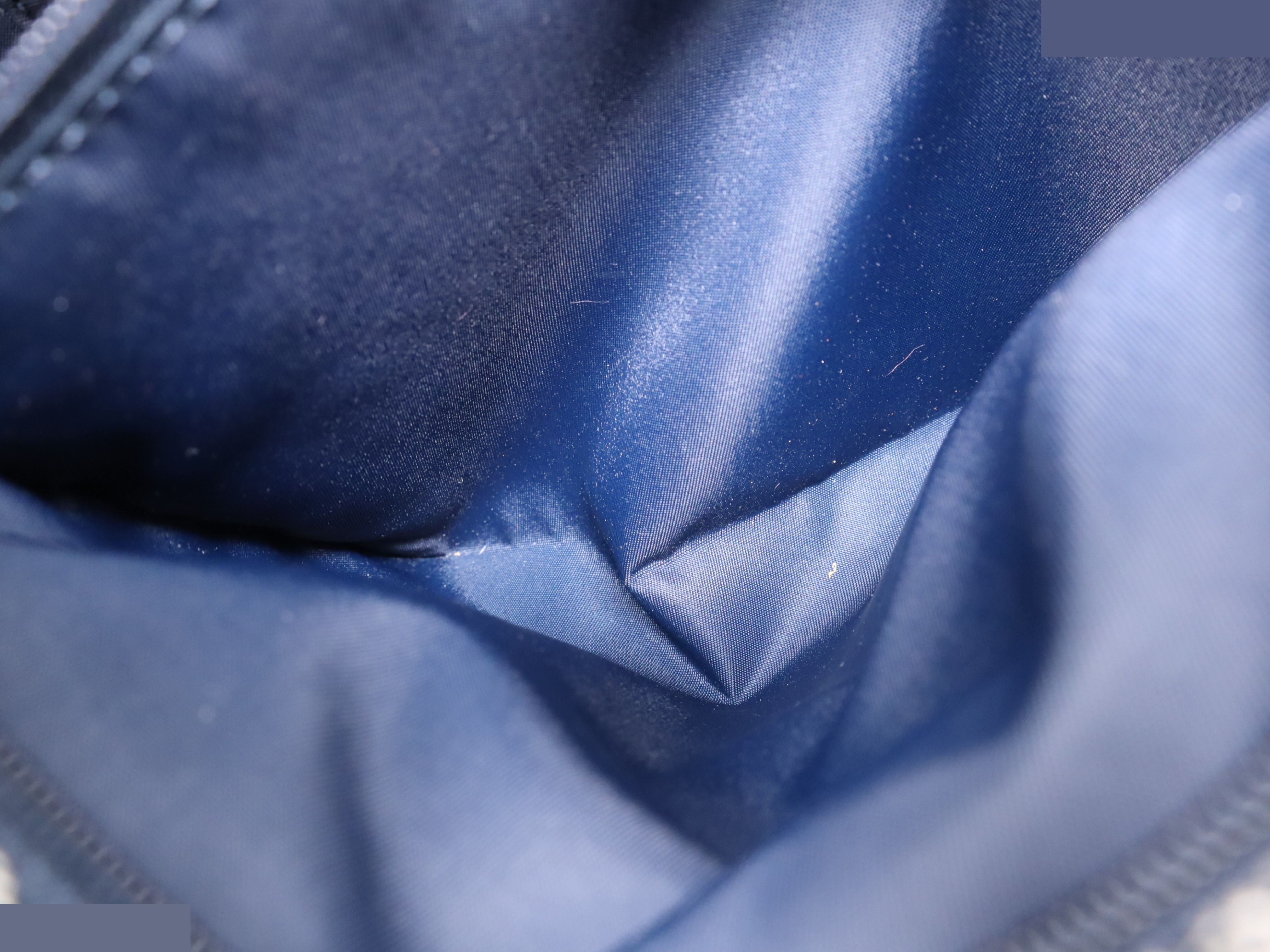 Canvas x Leather Trotter Handbag Navy GD Hardware — view 12