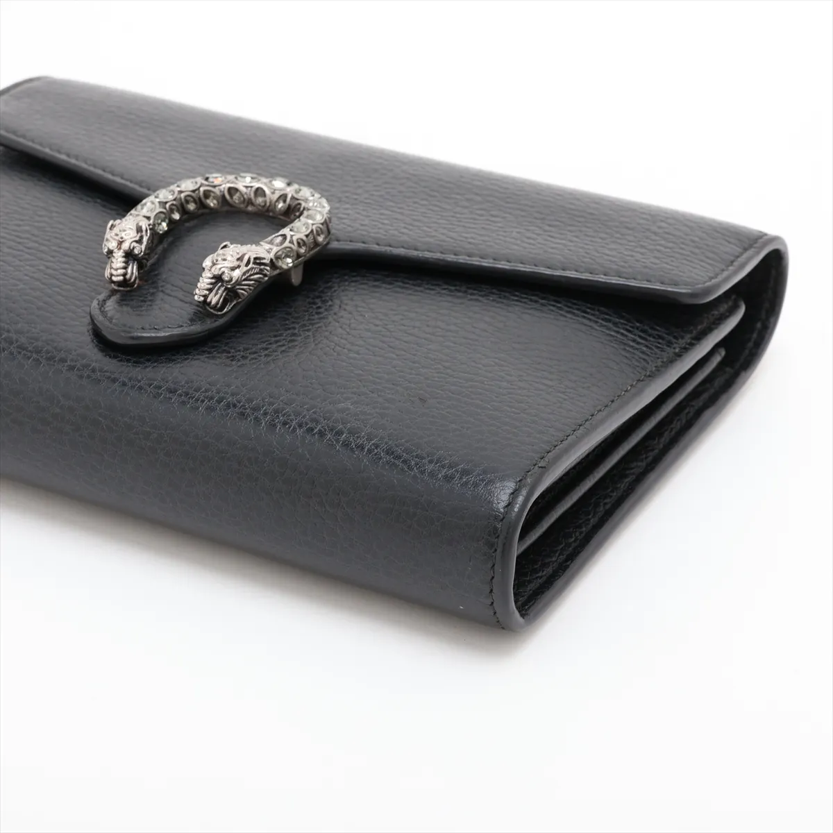 Dionysus Leather Chain Wallet, Black, 401231 — view 3