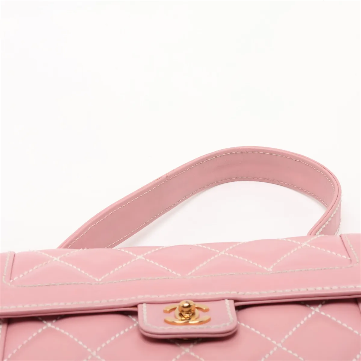 Wild Stitch Leather Shoulder Bag, Pink with Gold Hardware, 9993852, Series 9 — view 6