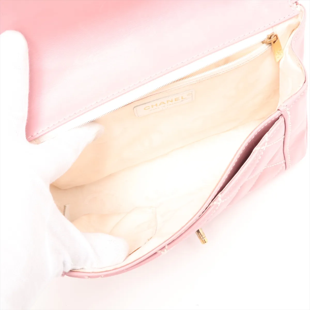 Wild Stitch Leather Shoulder Bag, Pink with Gold Hardware, 9993852, Series 9 — view 7