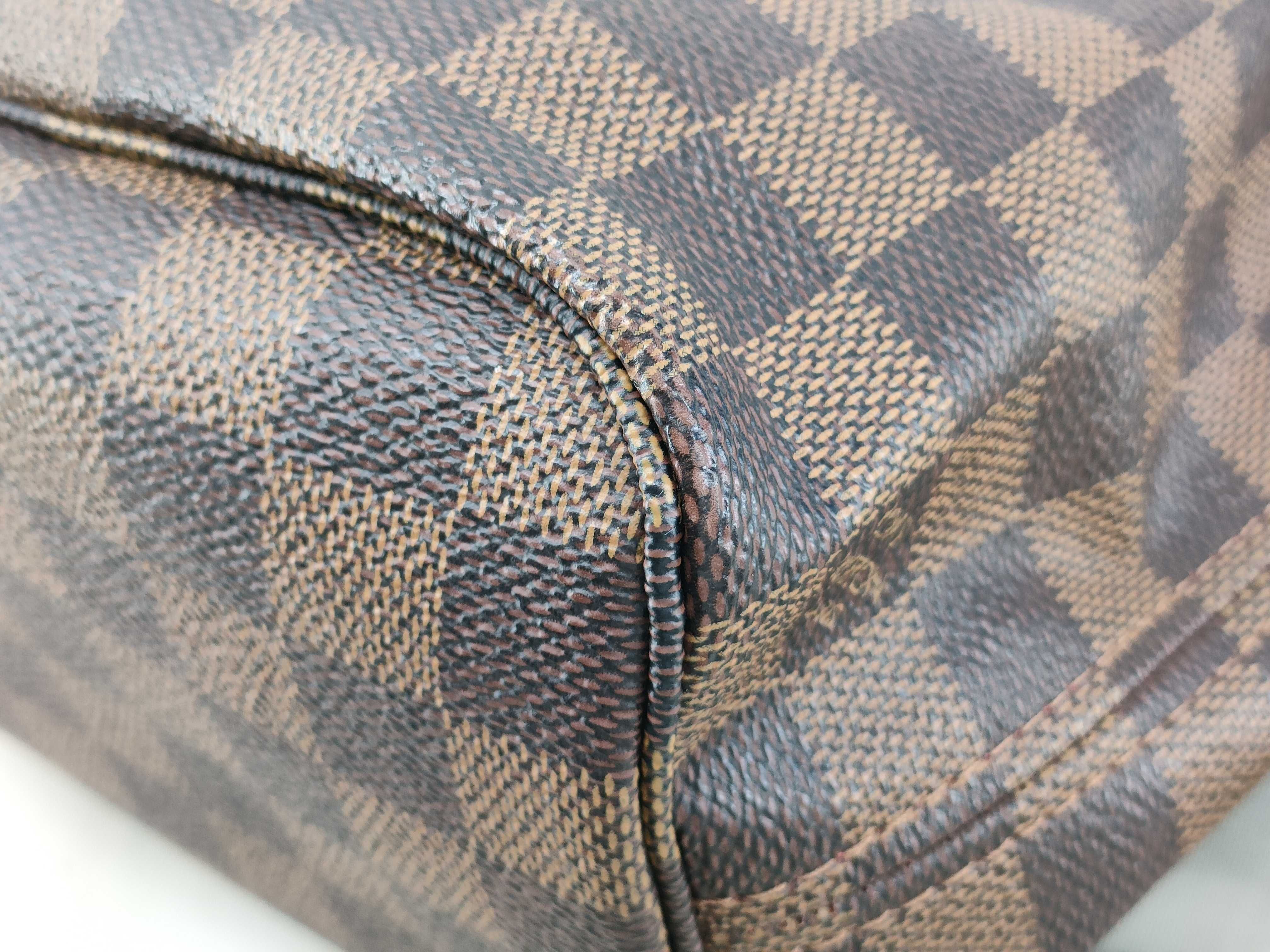 Damier Vuitton N51109 Neverfull PM Coated Canvas EBENE GOLD Damier AR4133 Tote Bag — view 4