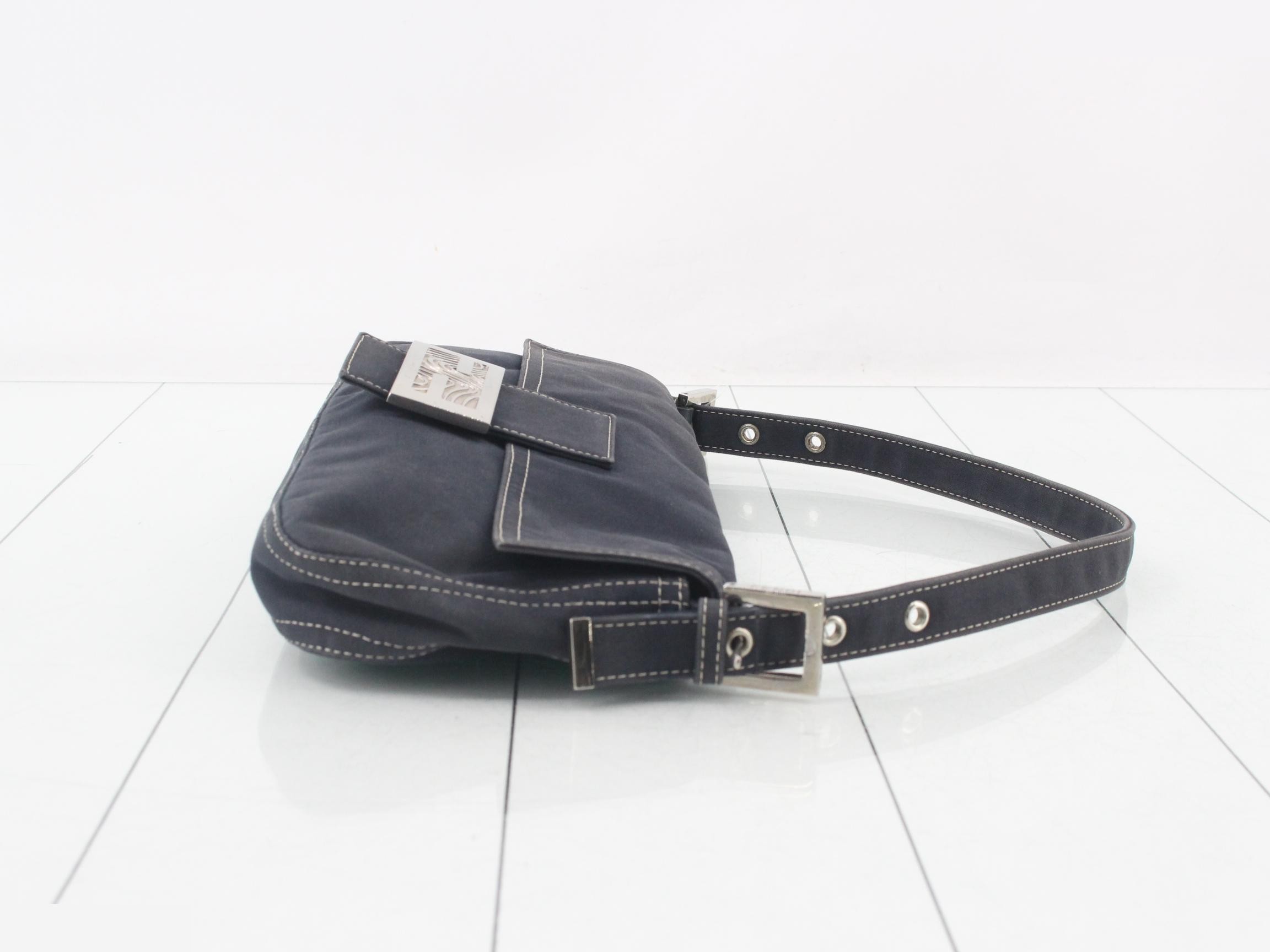 Mamma Baguette Denim Marble One-Handle Mini Bag — view 3