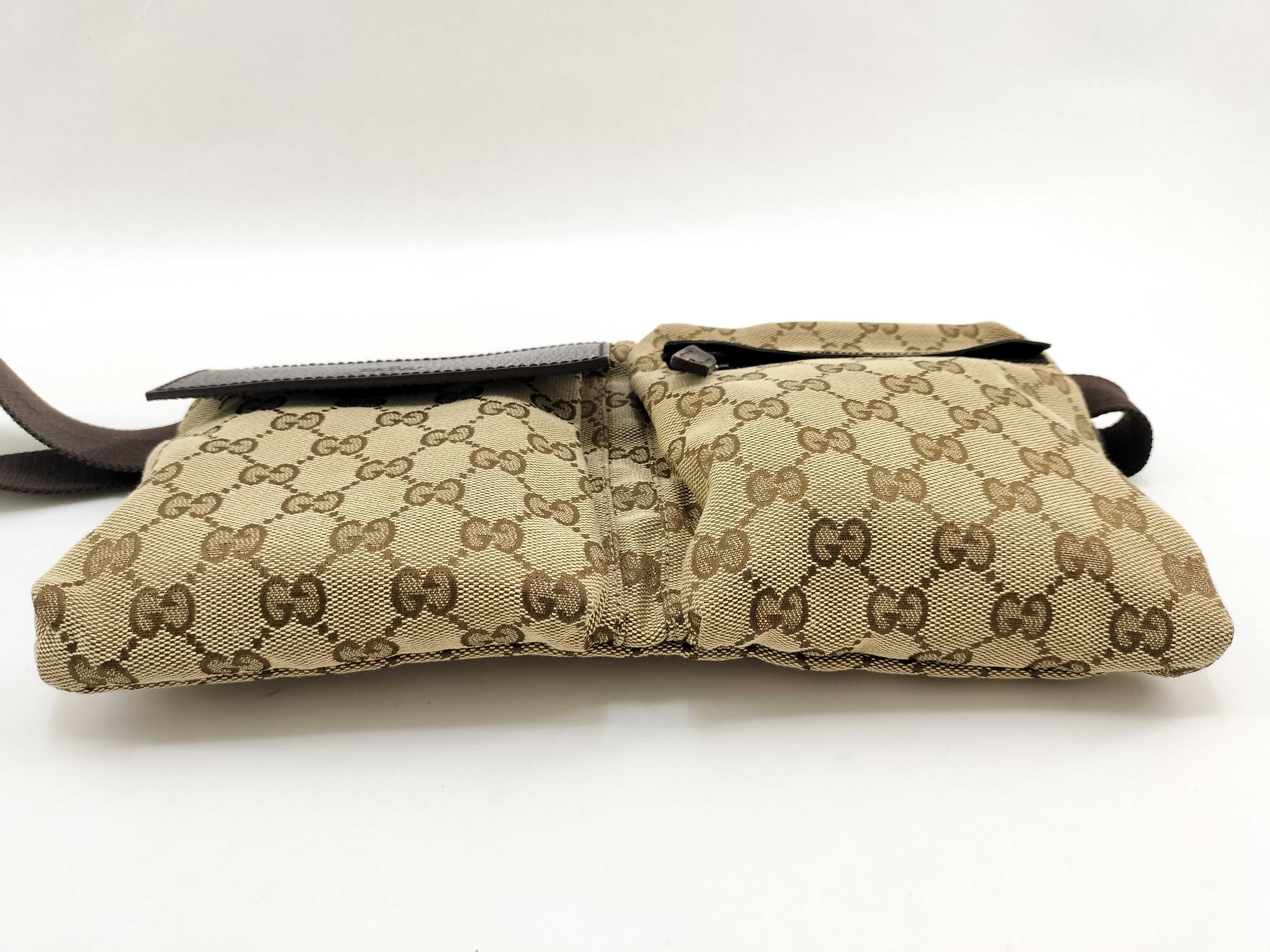 GG Canvas Waist Pouch Body Bag with Double Pockets (28566) — view 6