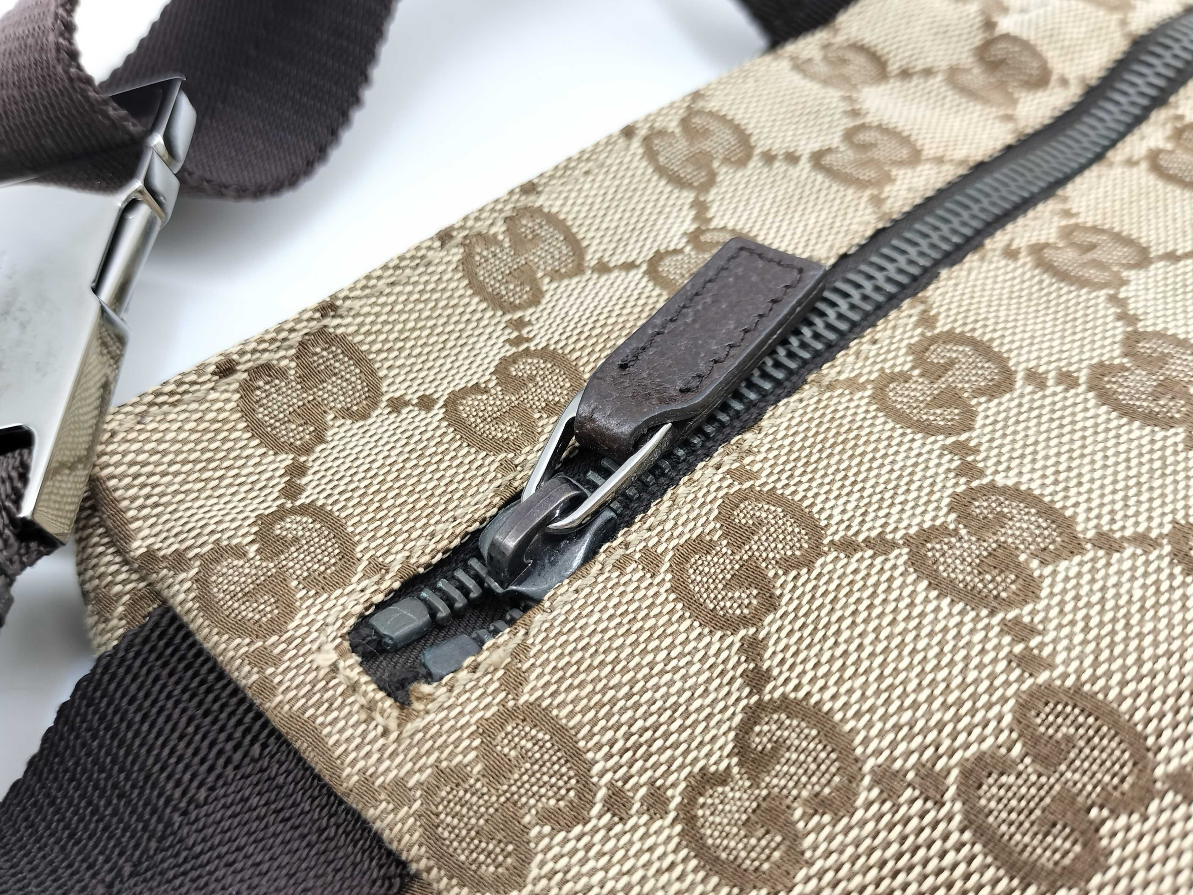 GG Canvas Waist Pouch Body Bag with Double Pockets (28566) — view 9