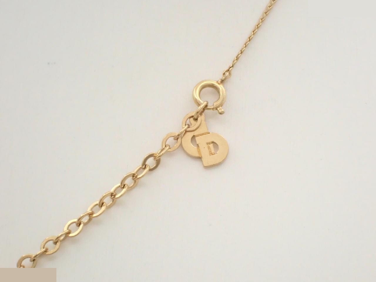 CD logo necklace/pendant, gold, chain approximately 42cm — view 2