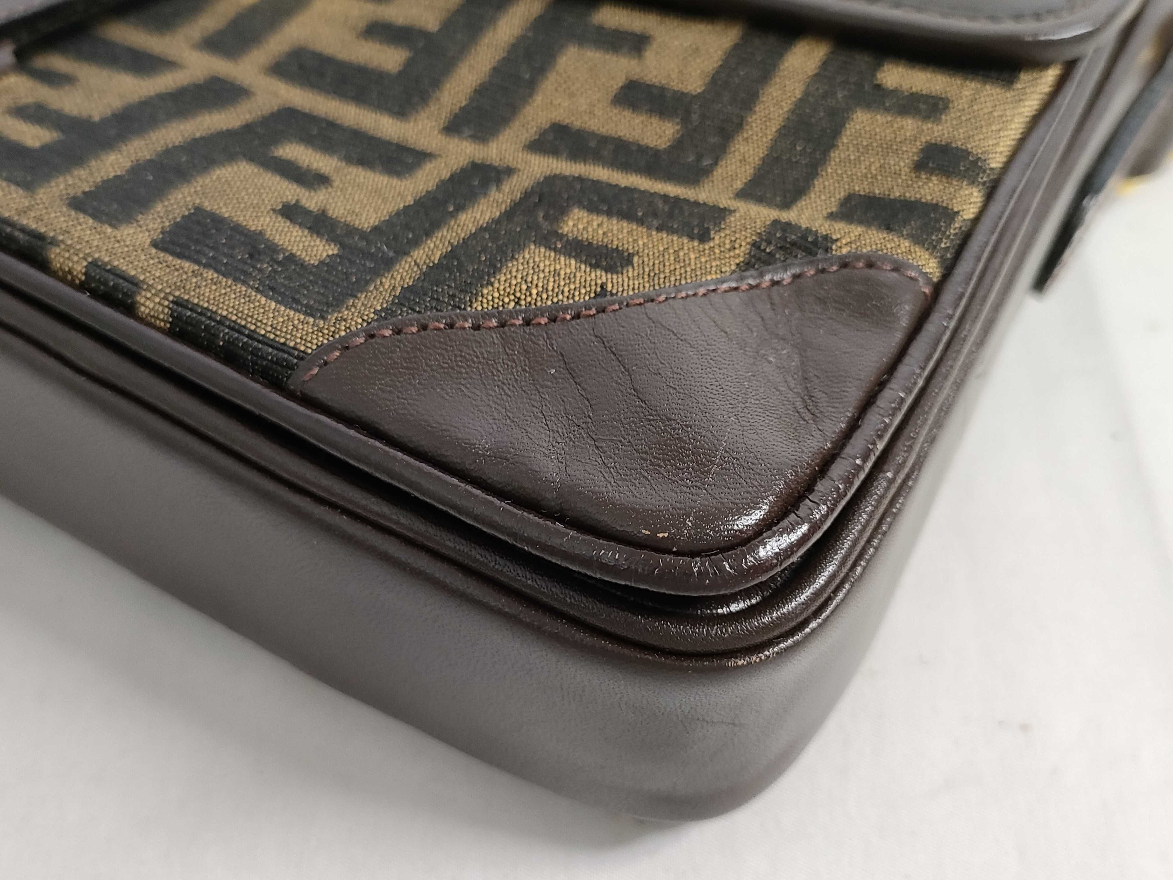 Zucca pattern Fendi Zucca shoulder bag with gold hardware — view 6
