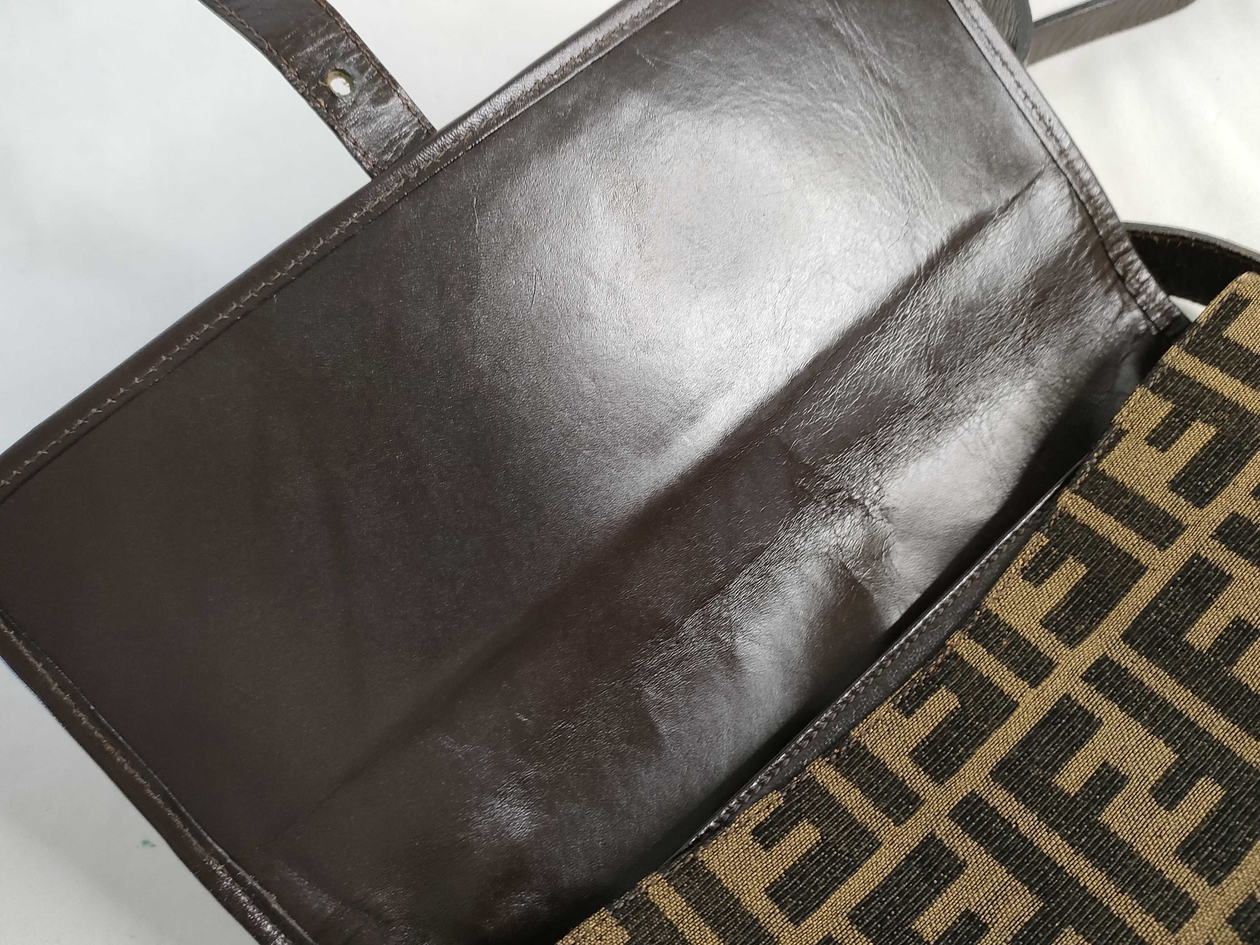 Zucca pattern Fendi Zucca shoulder bag with gold hardware — view 8