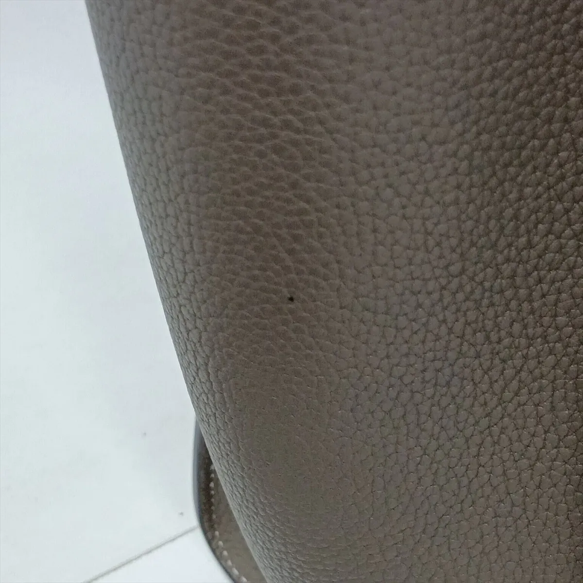 Luggage Micro Shopper Leather Handbag, Greige — view 14