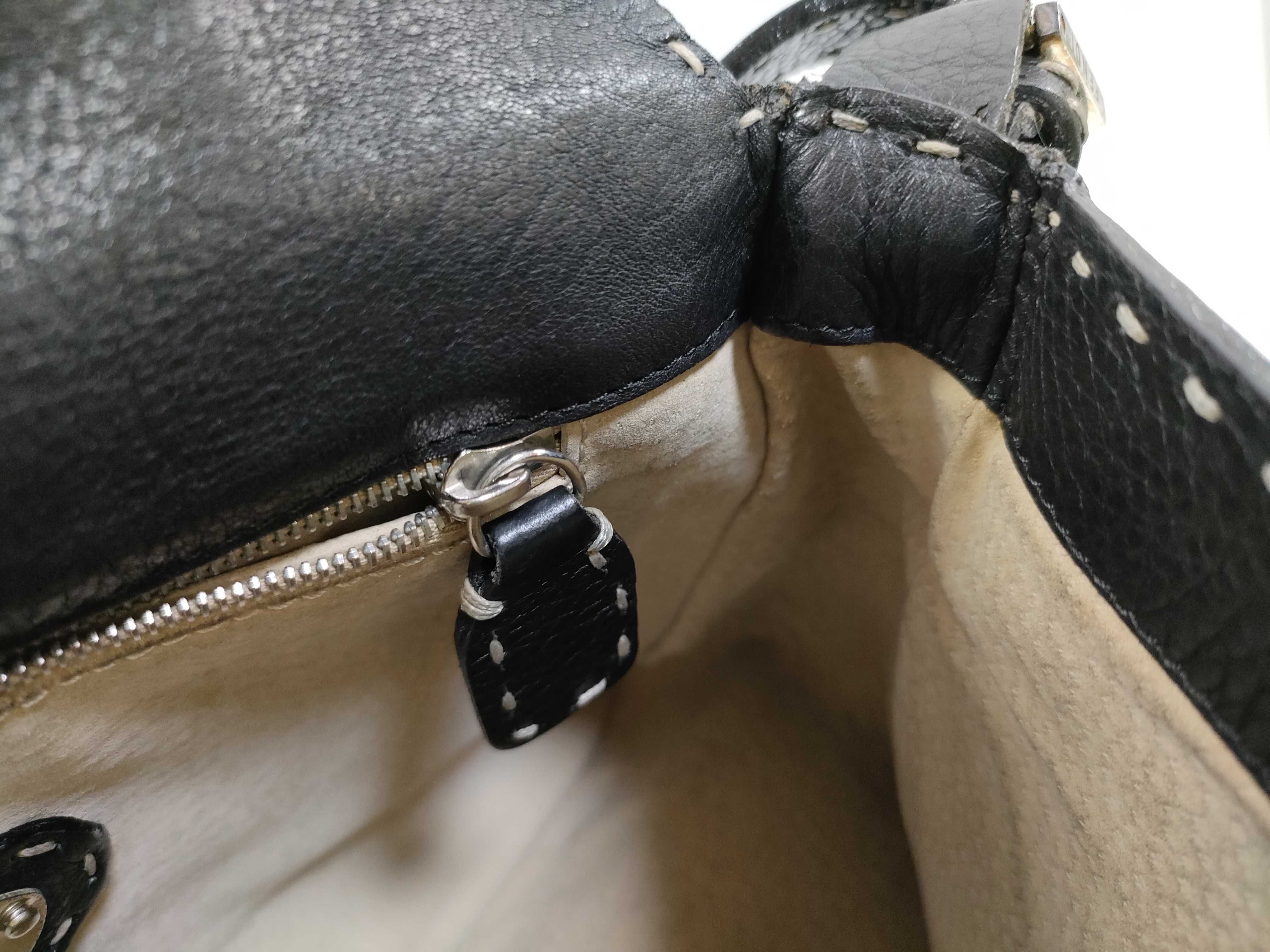 Mamma Fendi Handbag Mamma Bucket Leather Black Bag Handbag — view 11