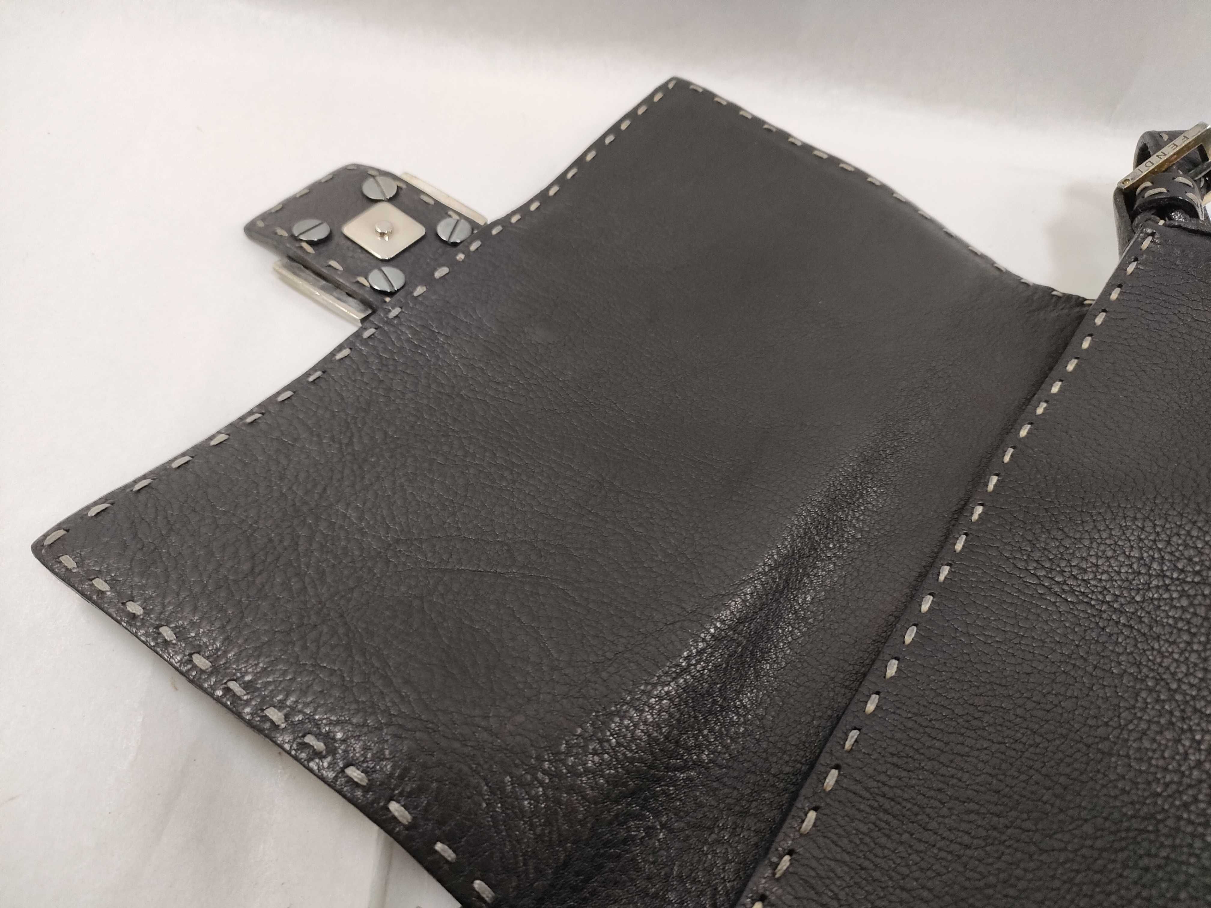 Mamma Fendi Handbag Mamma Bucket Leather Black Bag Handbag — view 12