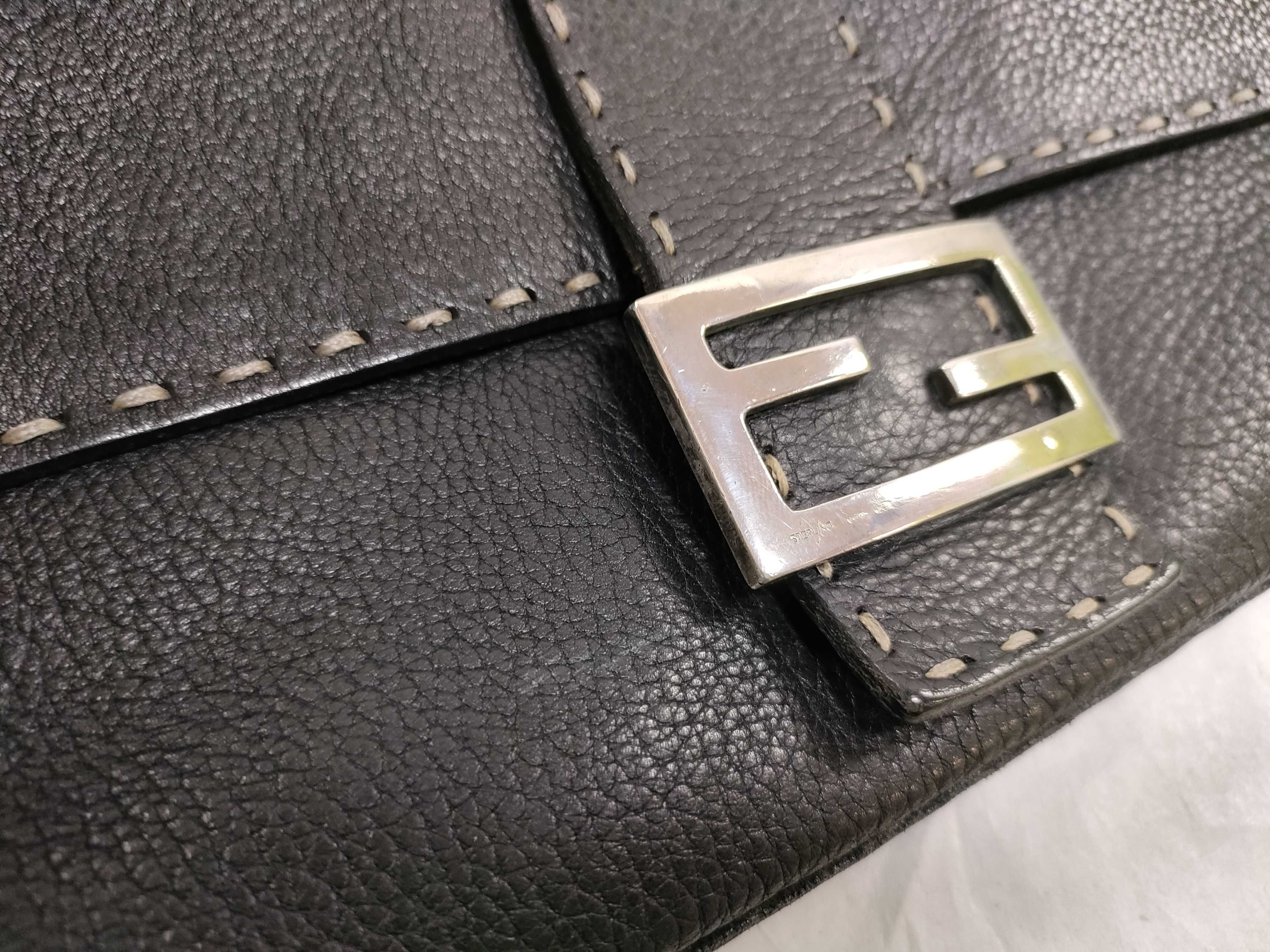 Mamma Fendi Handbag Mamma Bucket Leather Black Bag Handbag — view 13