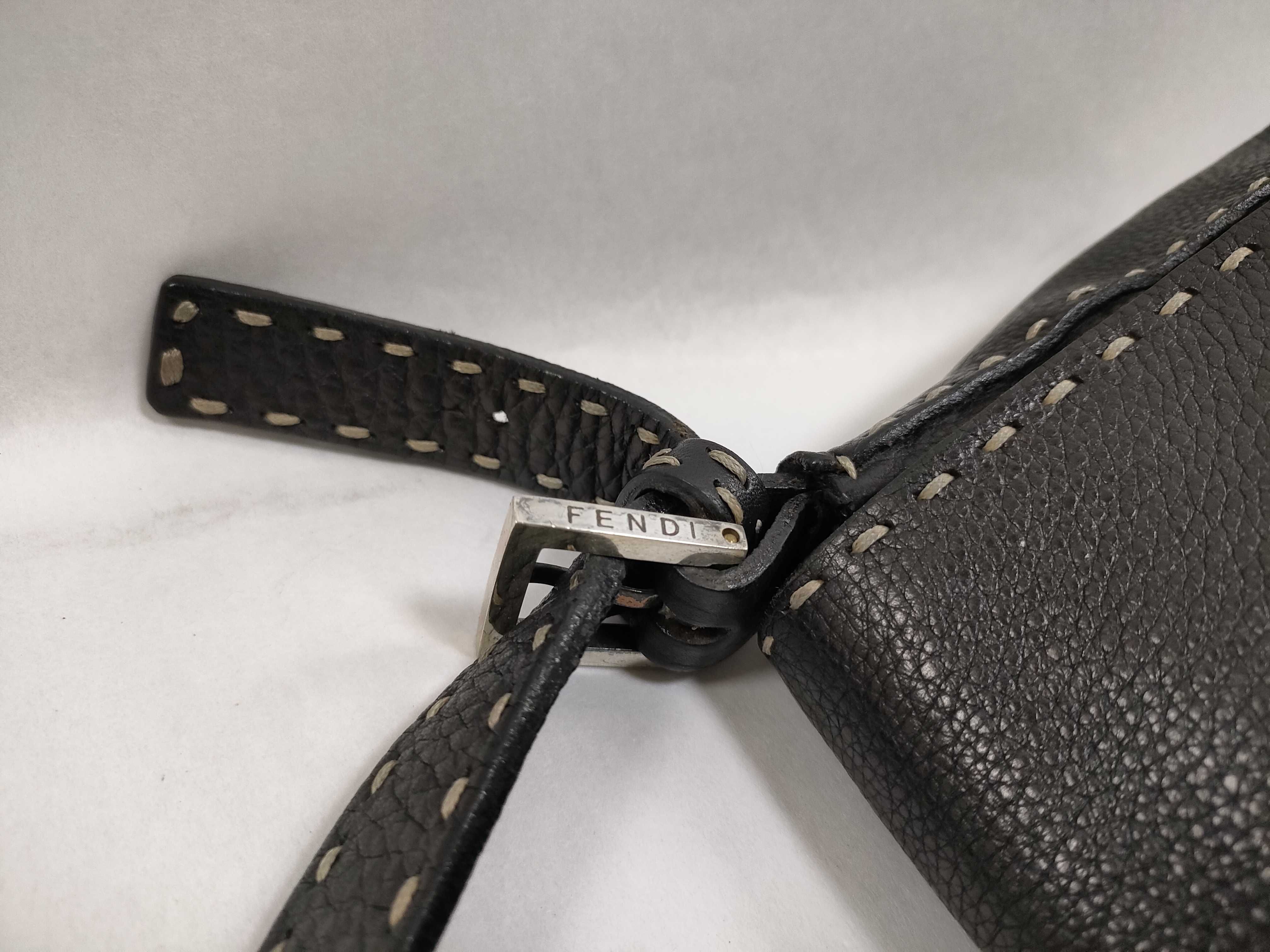 Mamma Fendi Handbag Mamma Bucket Leather Black Bag Handbag — view 5