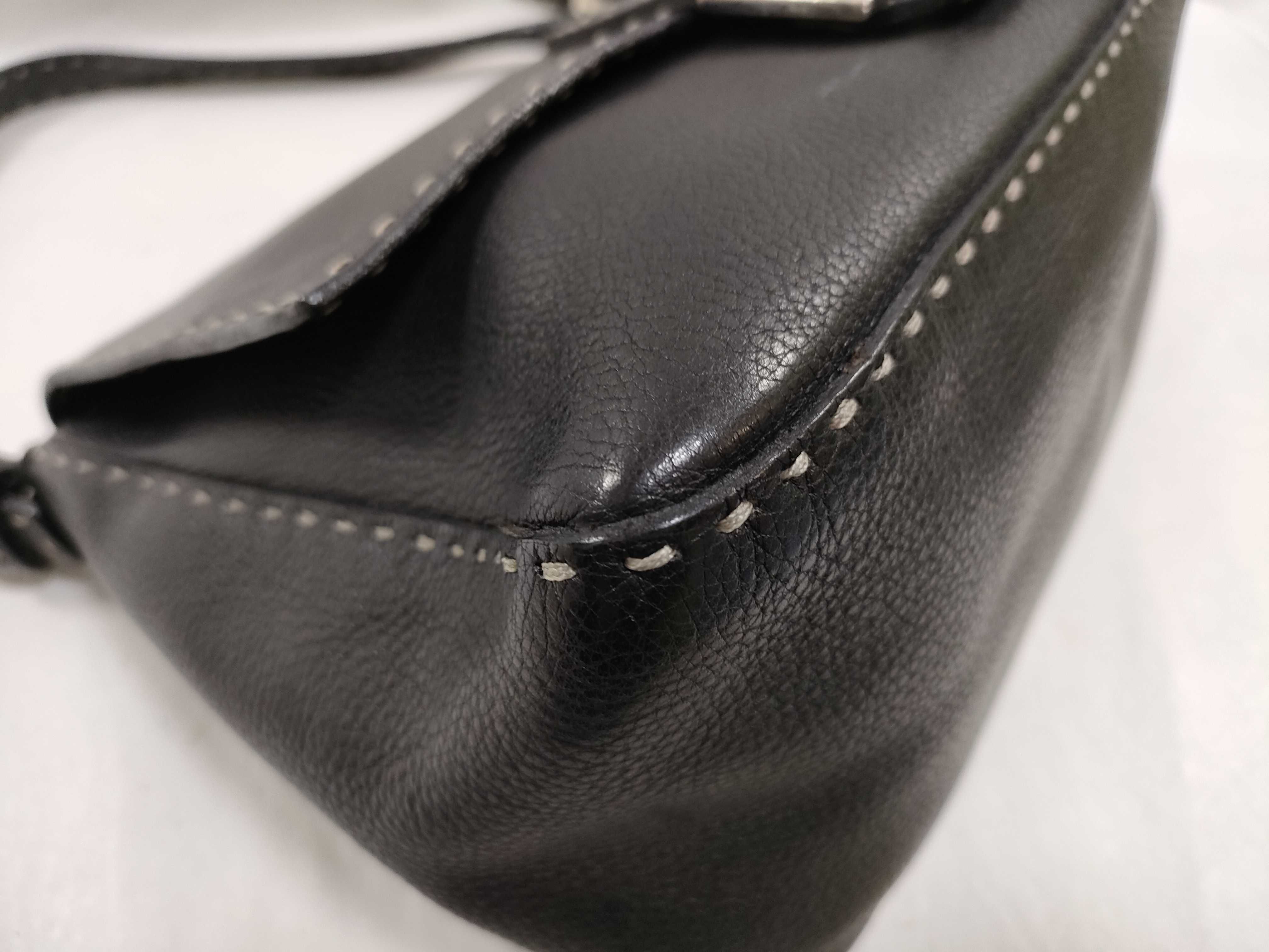 Mamma Fendi Handbag Mamma Bucket Leather Black Bag Handbag — view 6