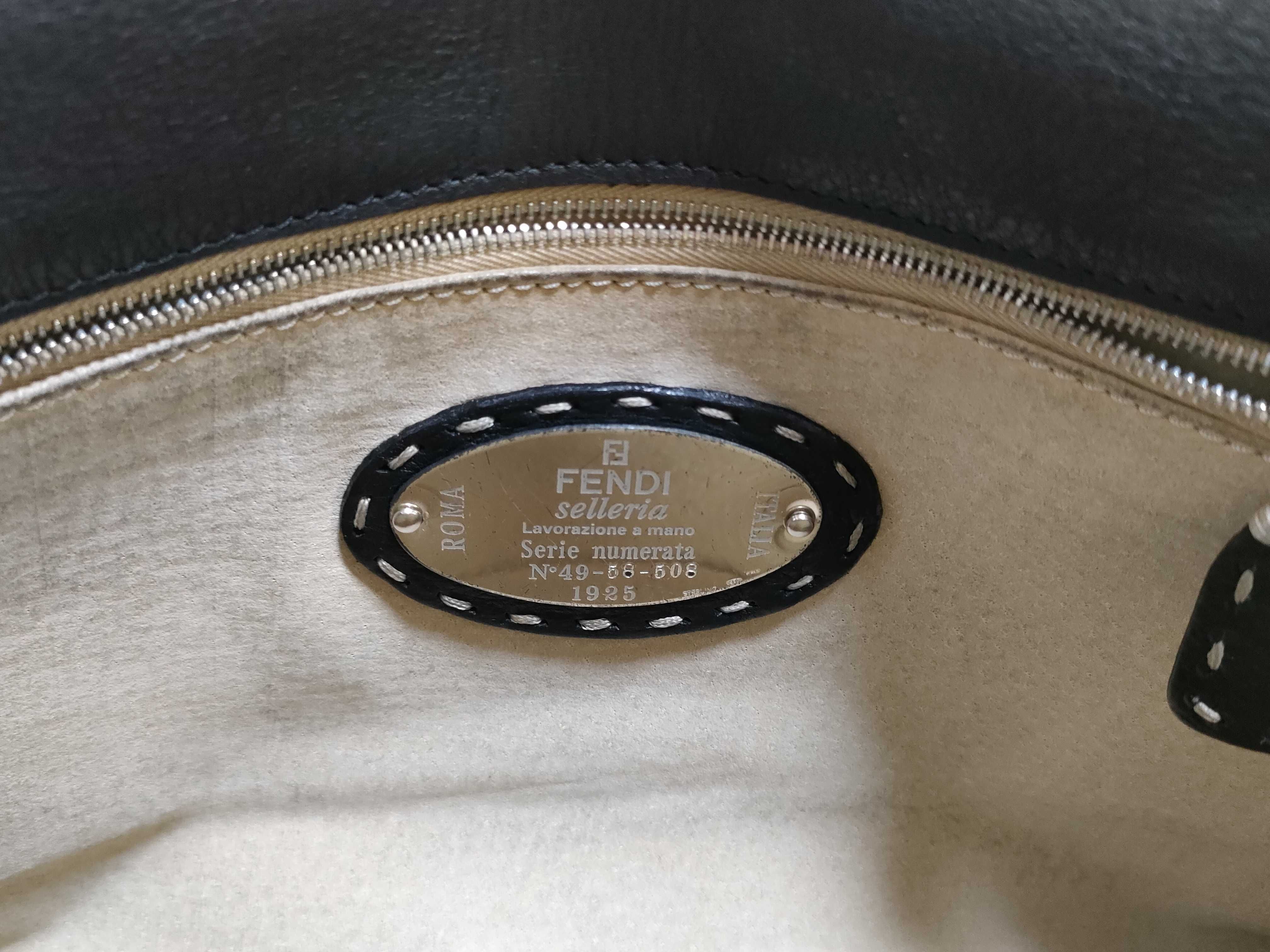 Mamma Fendi Handbag Mamma Bucket Leather Black Bag Handbag — view 9