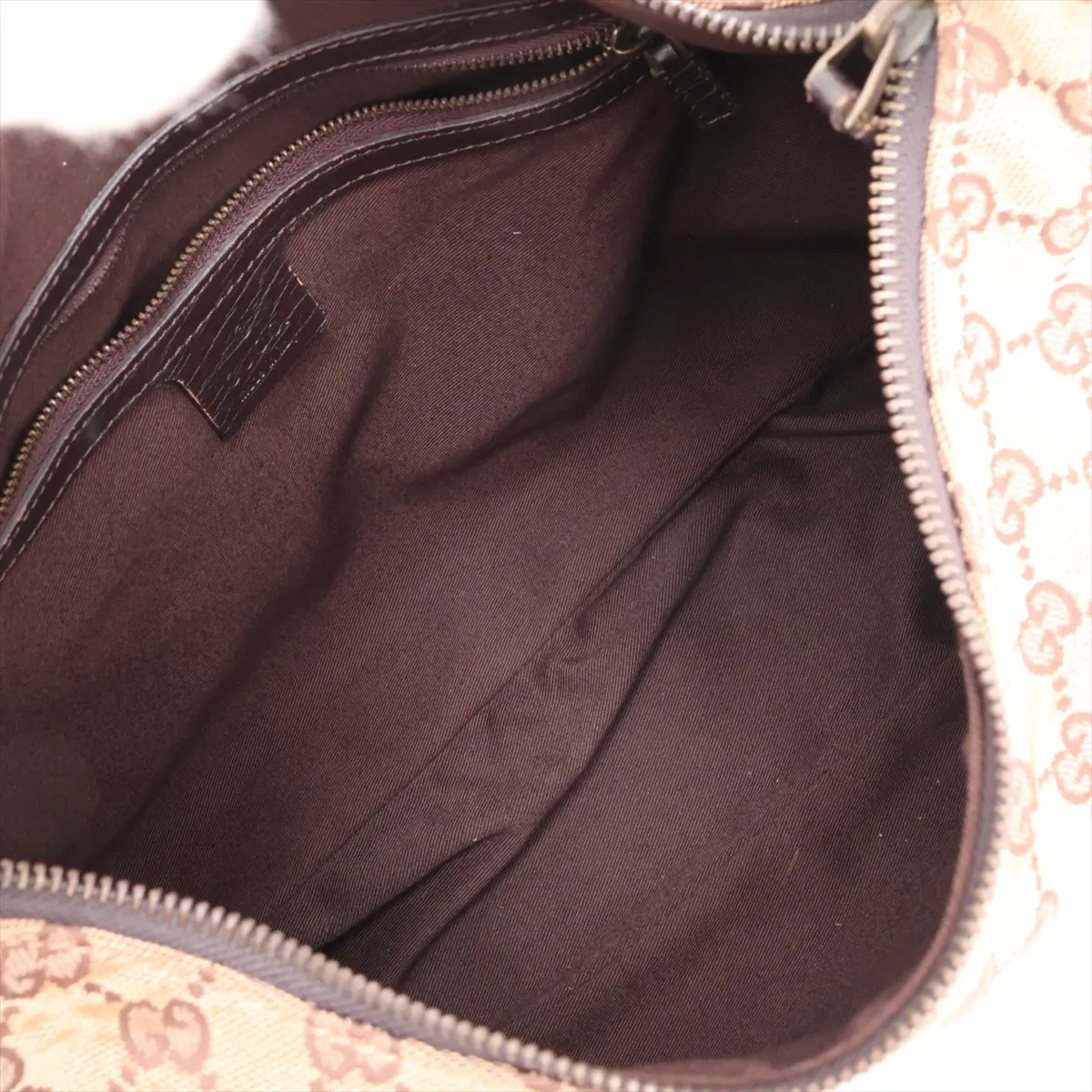 GG Canvas Horsebit 115867 Canvas x Leather Shoulder Bag Beige x Brown — view 7
