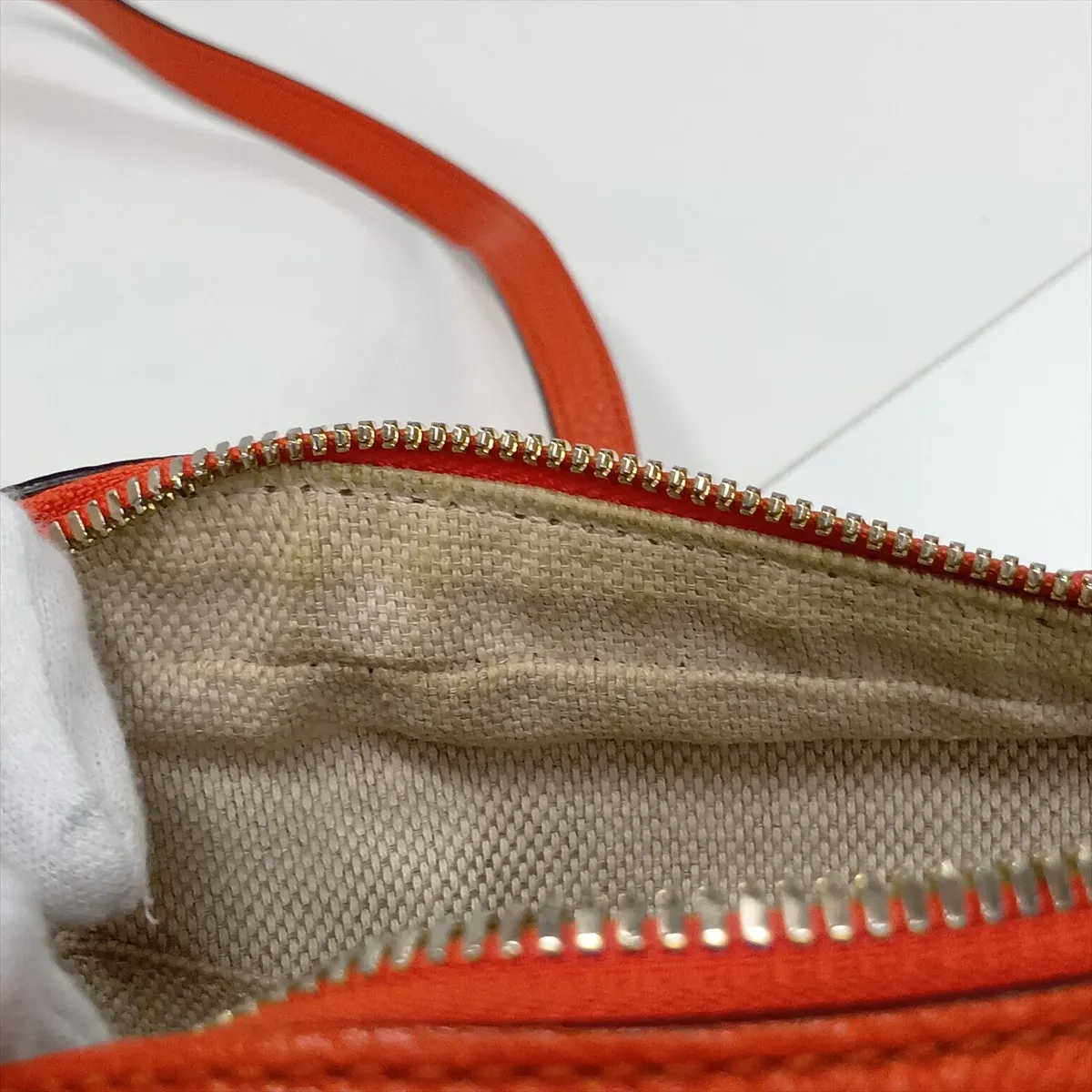 Soho Leather Shoulder Bag, Orange, 308364 — view 13