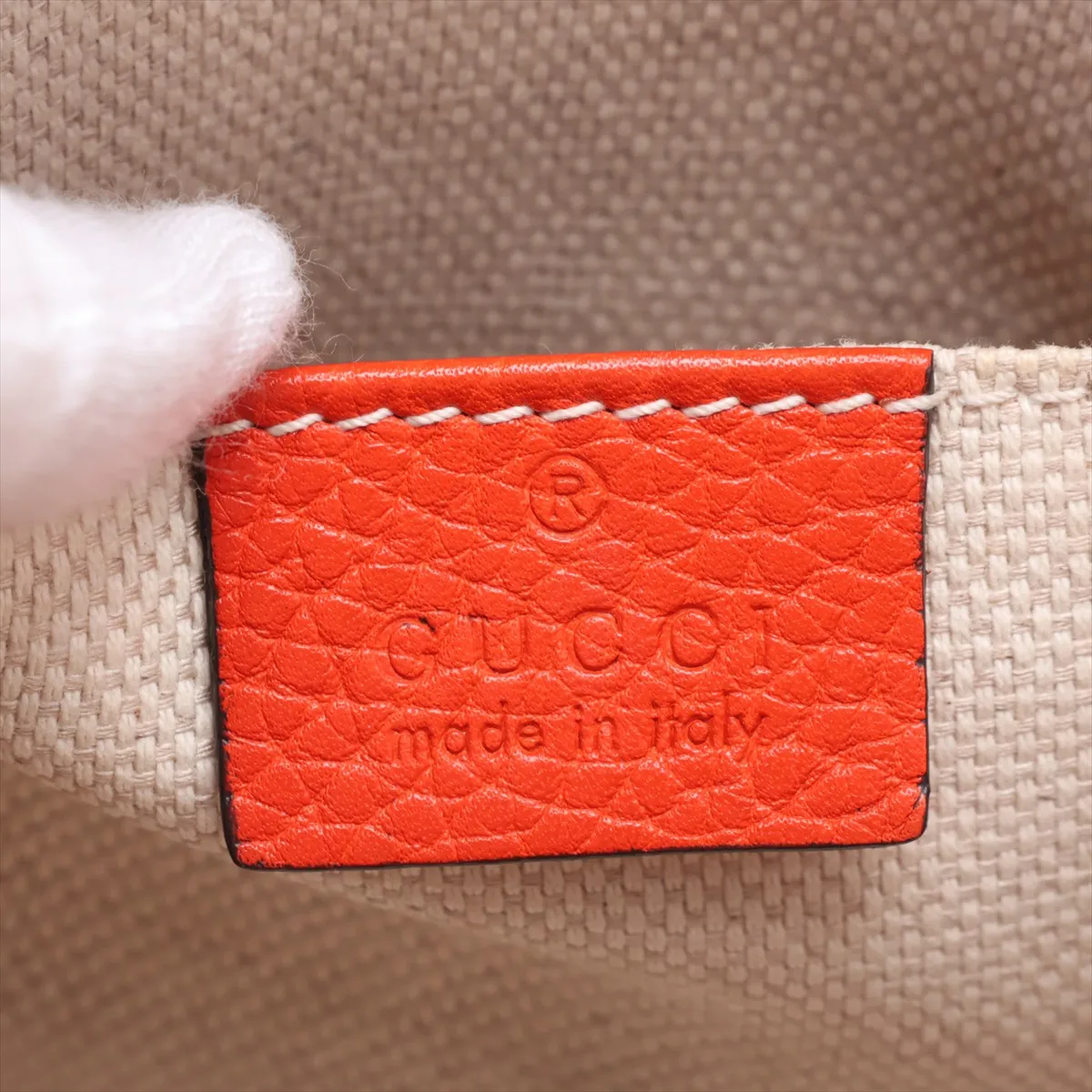 Soho Leather Shoulder Bag, Orange, 308364 — view 9