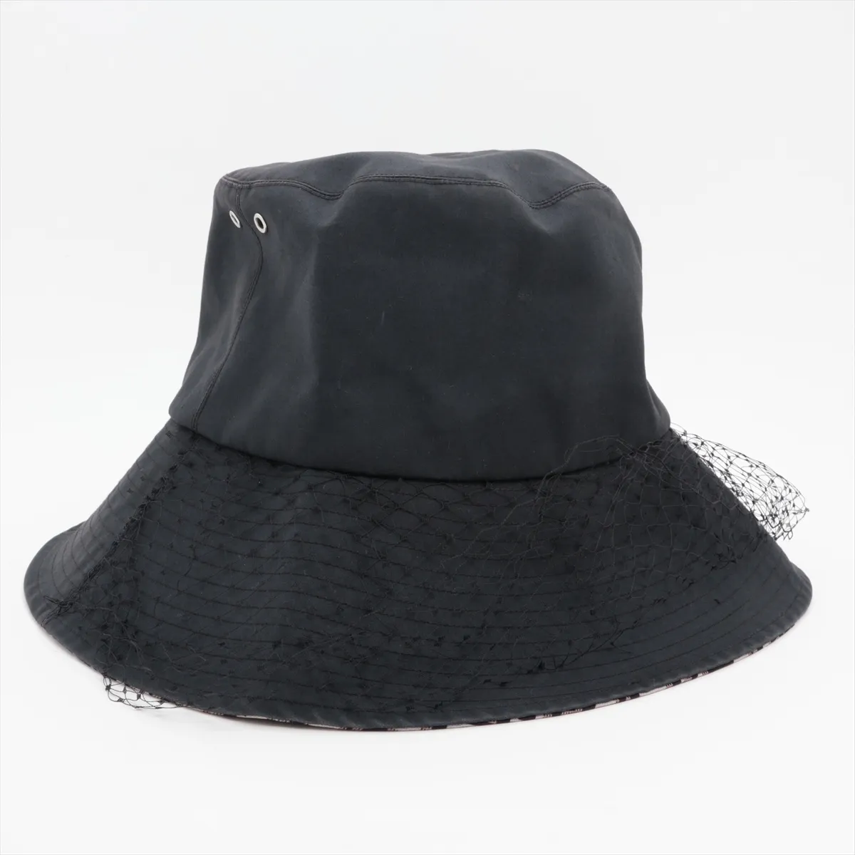 95TDD924G130 Oblique Bucket Hat 58 Polyester x Cotton Black — view 2