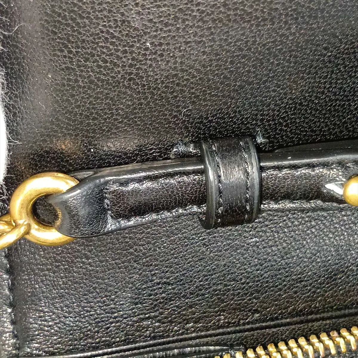 Leather Chain Wallet, Black, 738109 — view 13