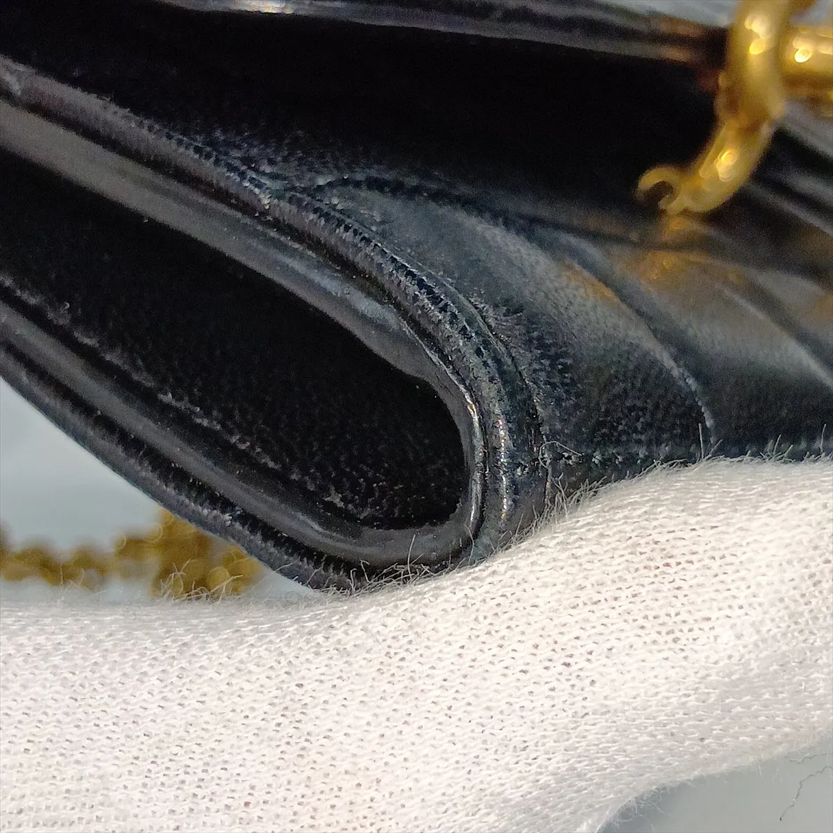 Leather Chain Wallet, Black, 738109 — view 14